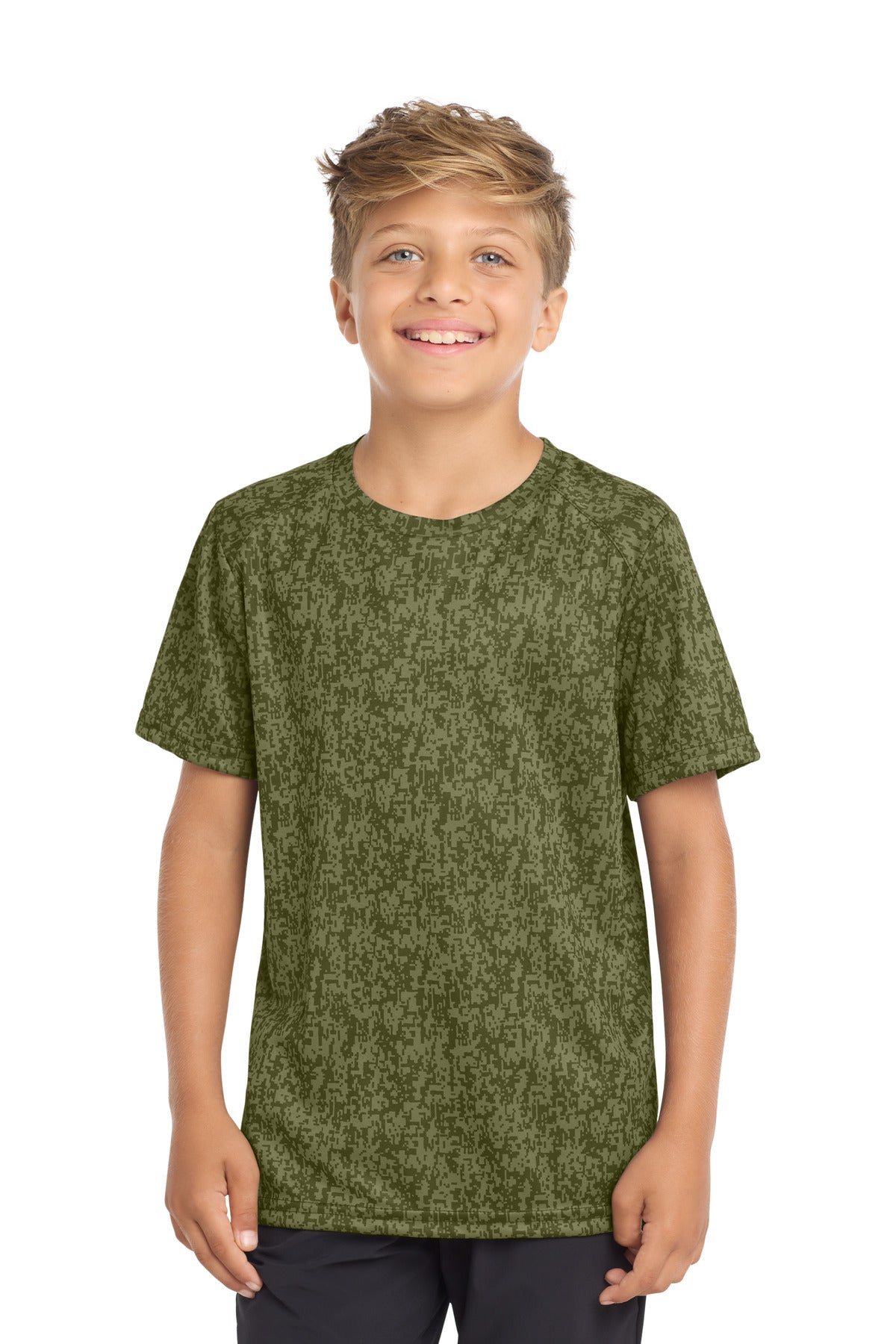 Custom Embroidery or DTF Print - Sport-Tek ® Youth Digi Camo Tee. YST460