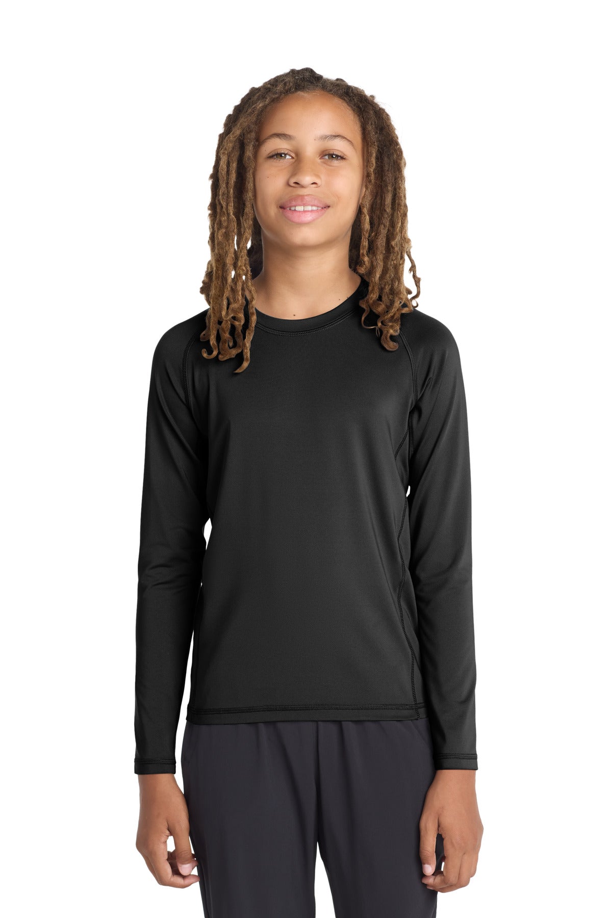 Custom Embroidery or DTF Print - Sport-Tek ® Youth Long Sleeve Rashguard Tee. YST470LS