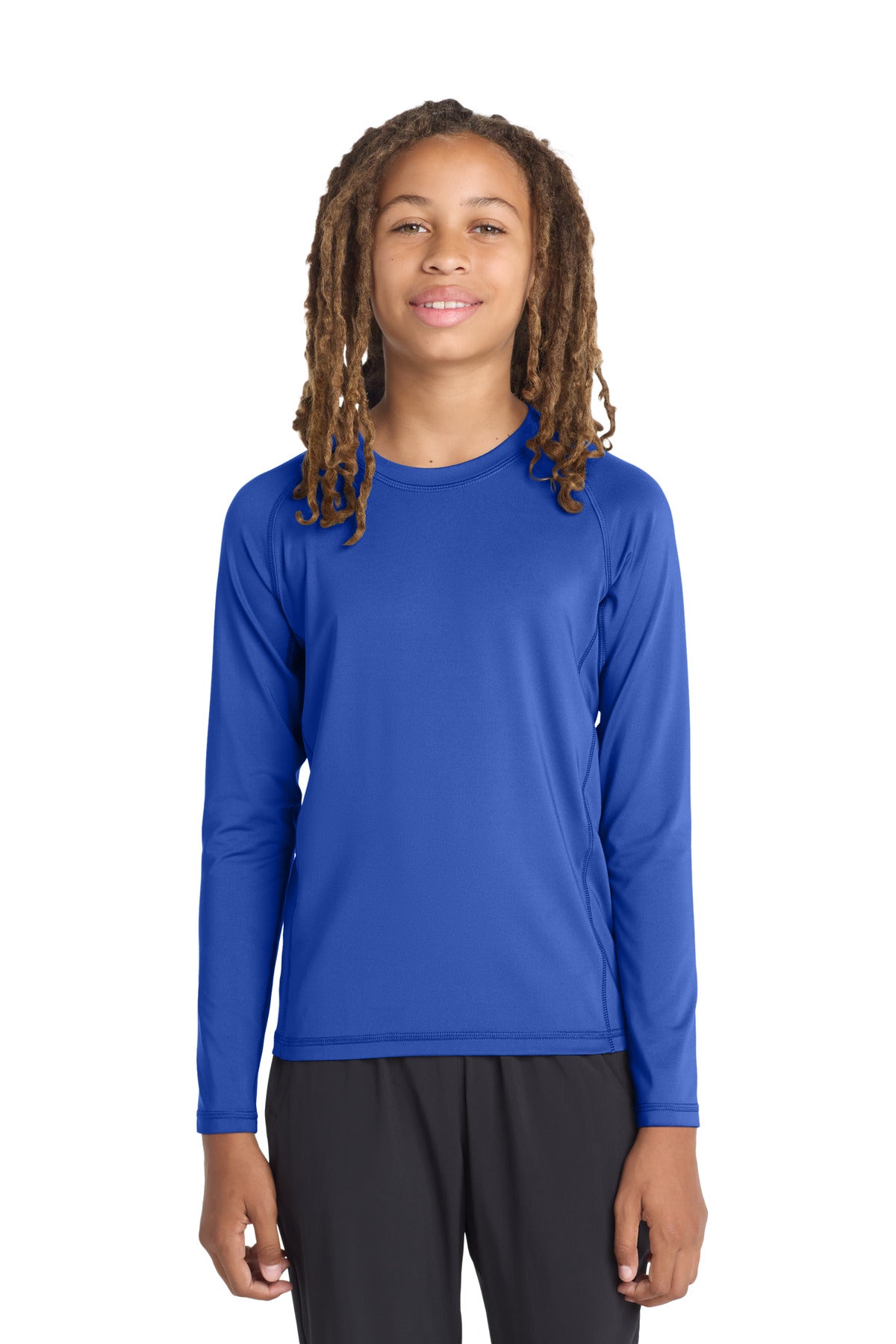 Custom Embroidery or DTF Print - Sport-Tek ® Youth Long Sleeve Rashguard Tee. YST470LS