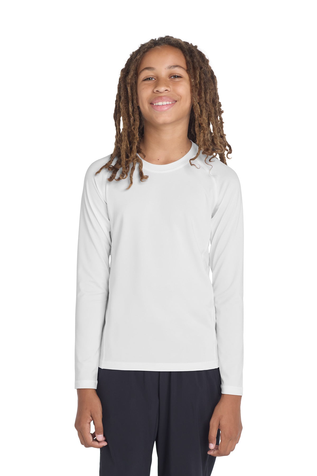 Custom Embroidery or DTF Print - Sport-Tek ® Youth Long Sleeve Rashguard Tee. YST470LS