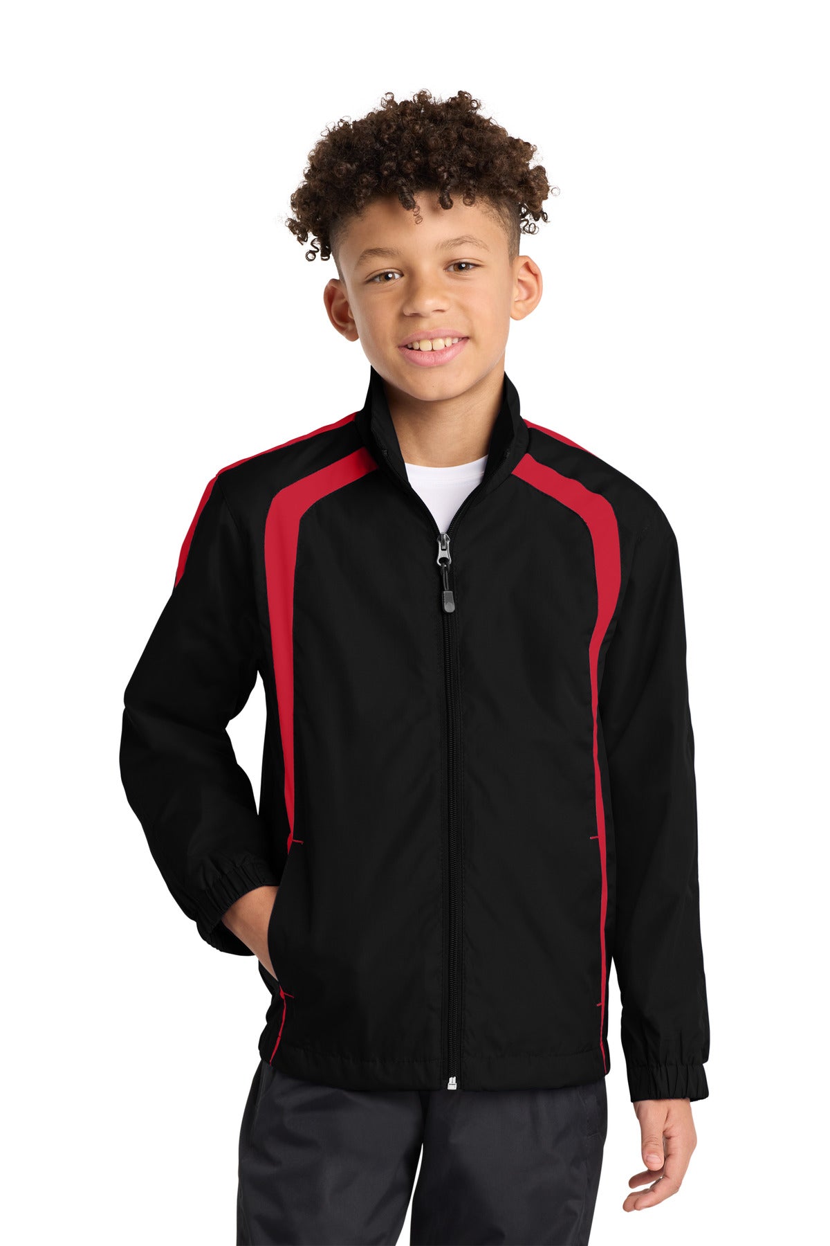 Custom Embroidery or DTF Print - Sport-Tek ® Youth Colorblock Raglan Jacket. YST60