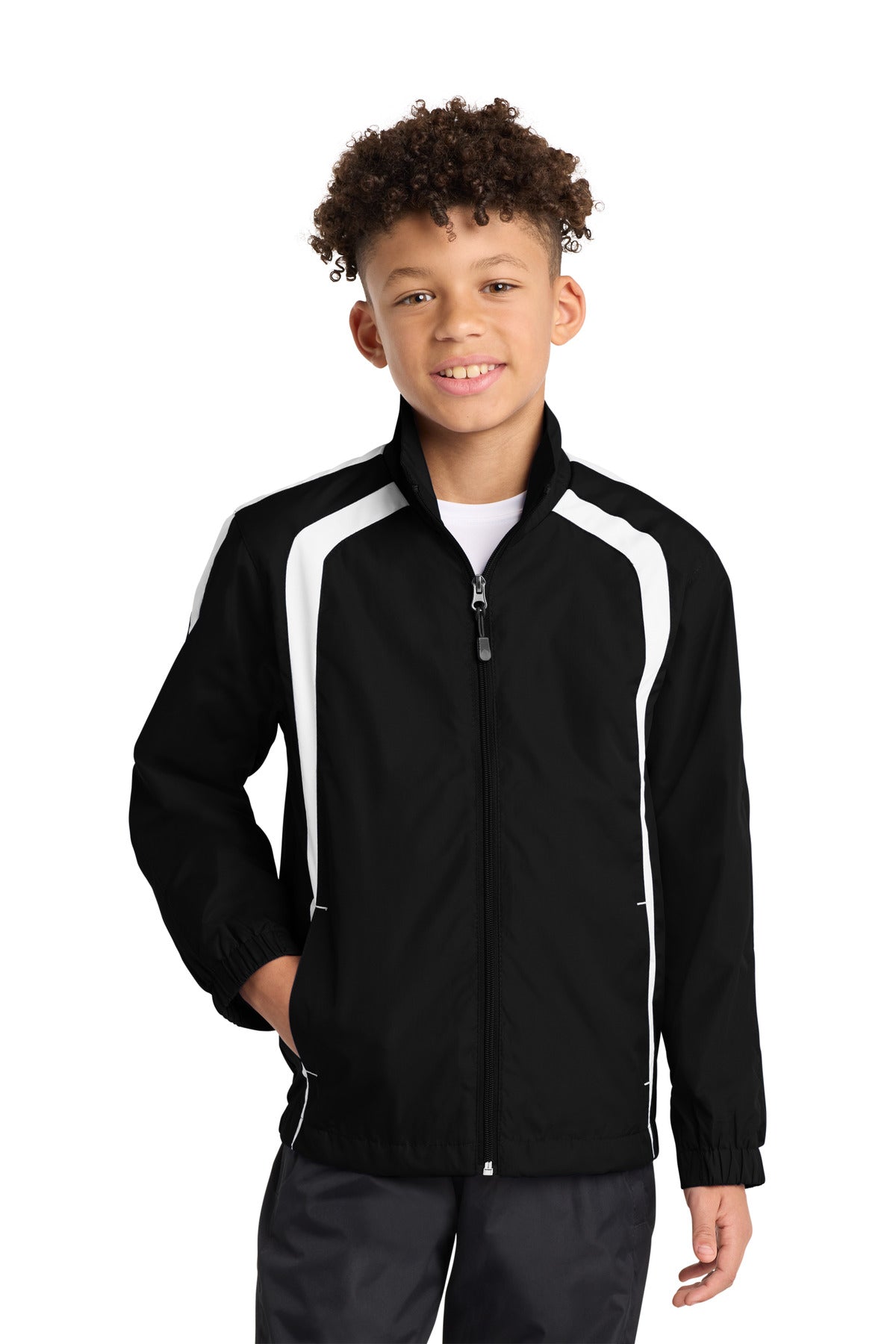 Custom Embroidery or DTF Print - Sport-Tek ® Youth Colorblock Raglan Jacket. YST60