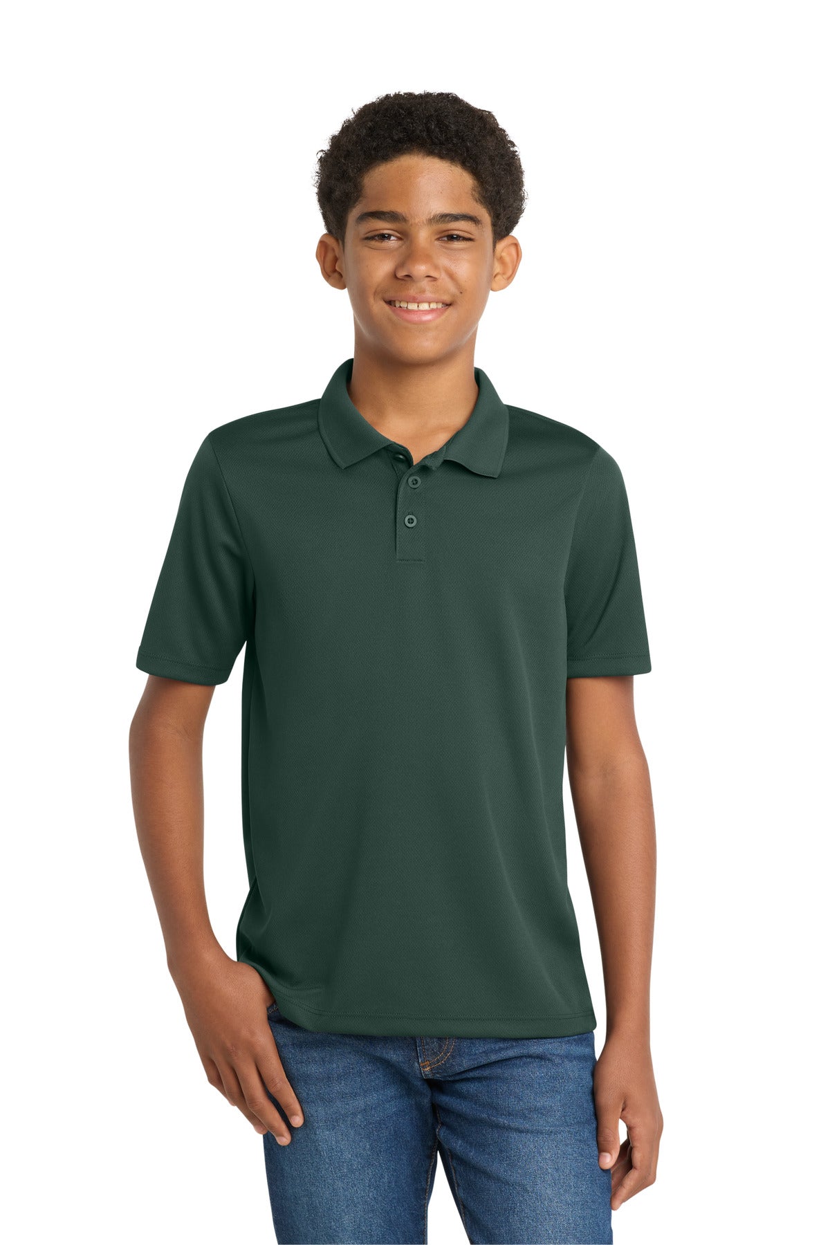 Custom Embroidery or DTF Print - Sport-Tek ® Youth PosiCharge ® RacerMesh ® Polo. YST640