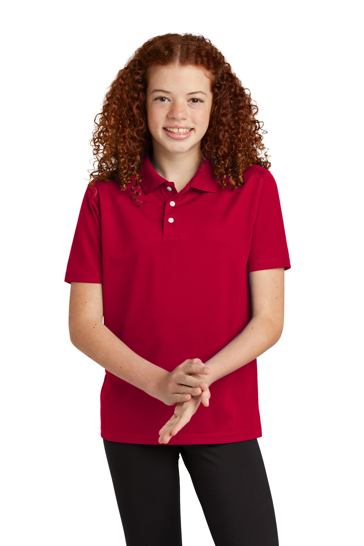 Custom Embroidery or DTF Print - Sport-Tek ® Youth UV Micropique Polo YST740
