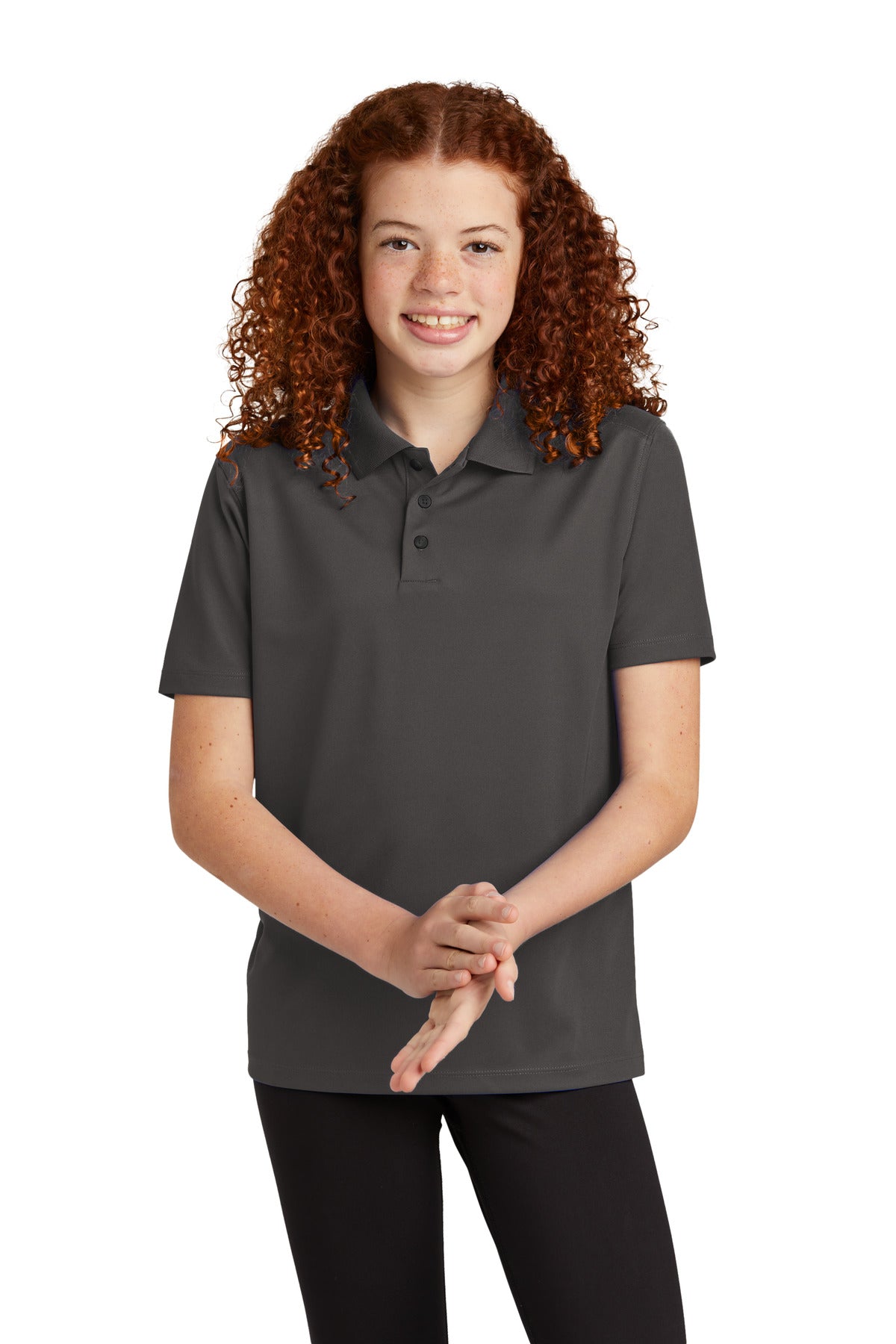 Custom Embroidery or DTF Print - Sport-Tek ® Youth UV Micropique Polo YST740