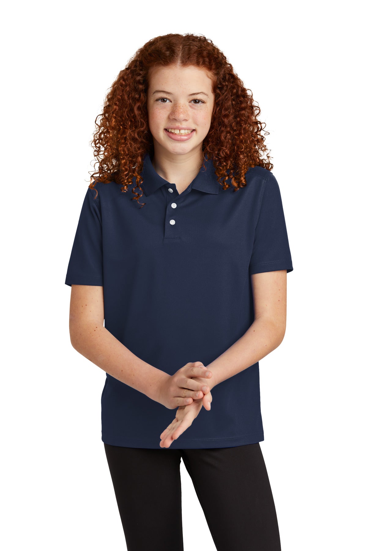 Custom Embroidery or DTF Print - Sport-Tek ® Youth UV Micropique Polo YST740