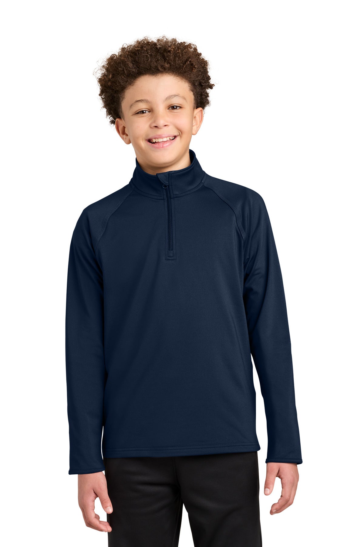 Custom Embroidery or DTF Print - Sport-Tek ® Youth Sport-Wick ® Stretch 1/4-Zip Pullover YST850