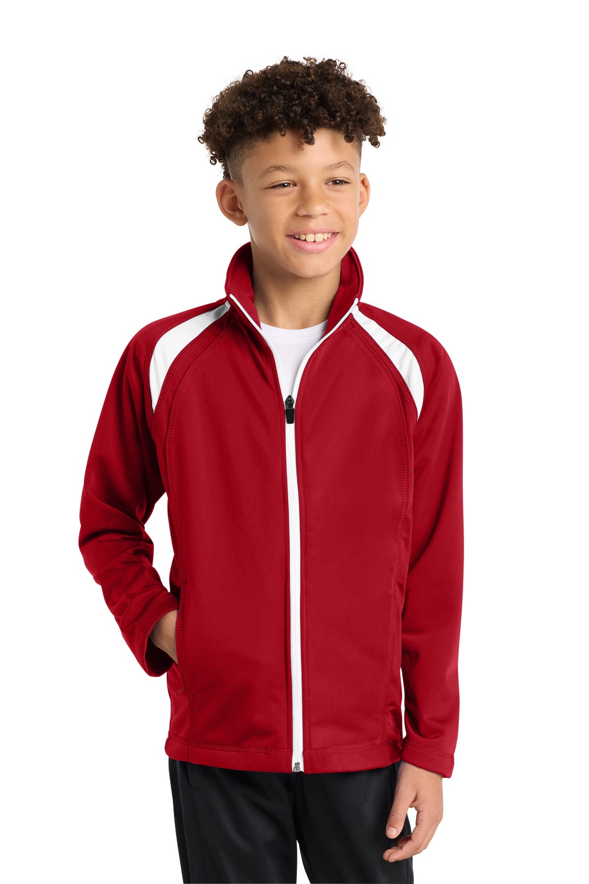 Custom Embroidery or DTF Print - Sport-Tek ® Youth Tricot Track Jacket. YST90