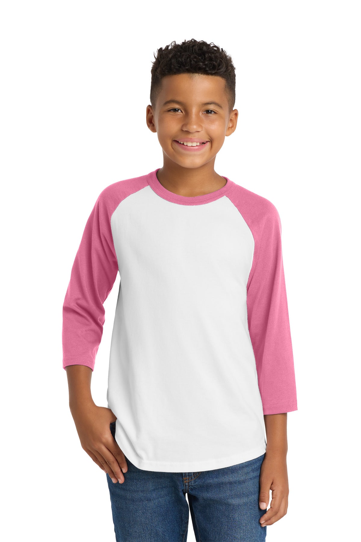 Custom Embroidery or DTF Print - Sport-Tek ® Youth Colorblock Raglan Jersey. YT200