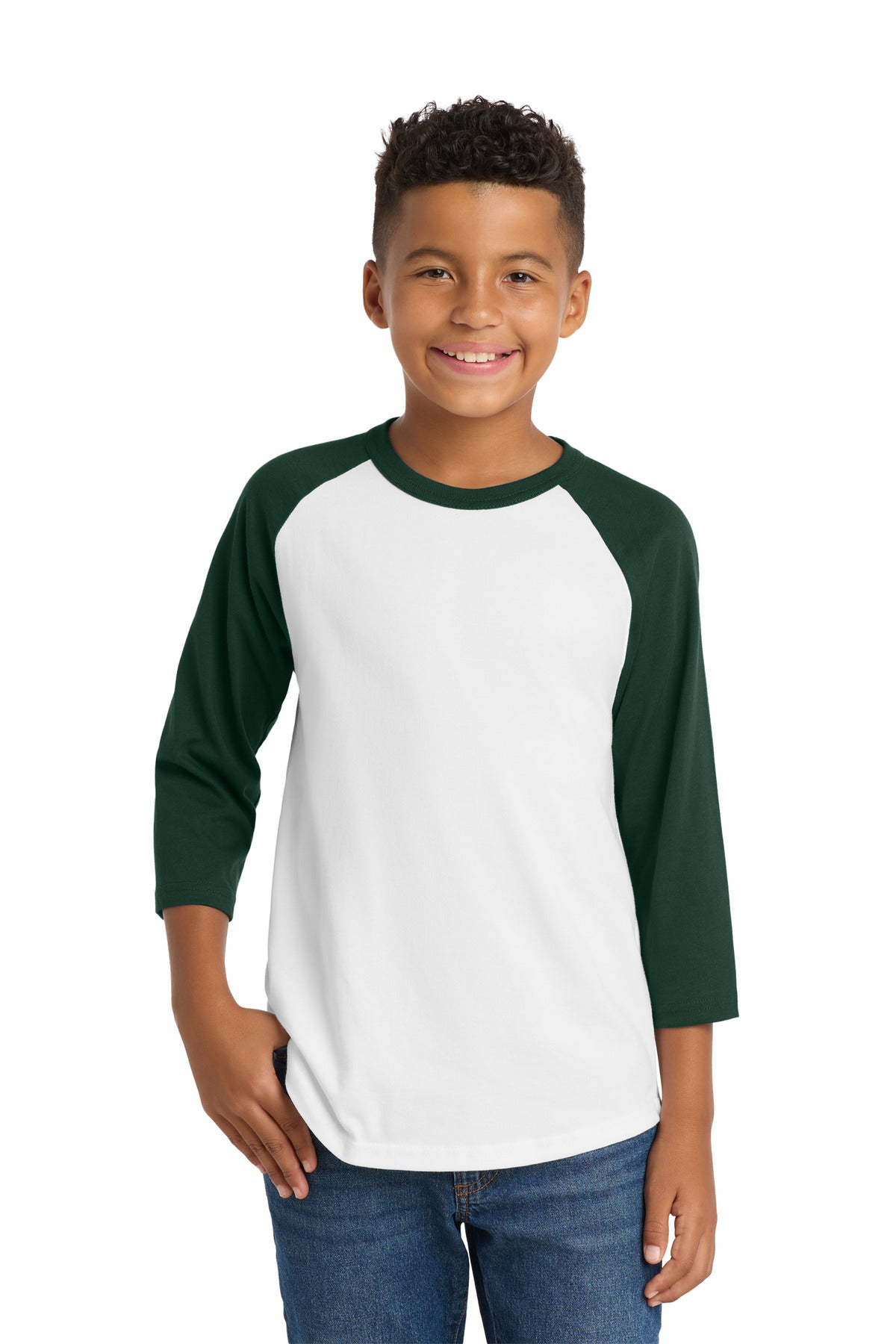 Custom Embroidery or DTF Print - Sport-Tek ® Youth Colorblock Raglan Jersey. YT200