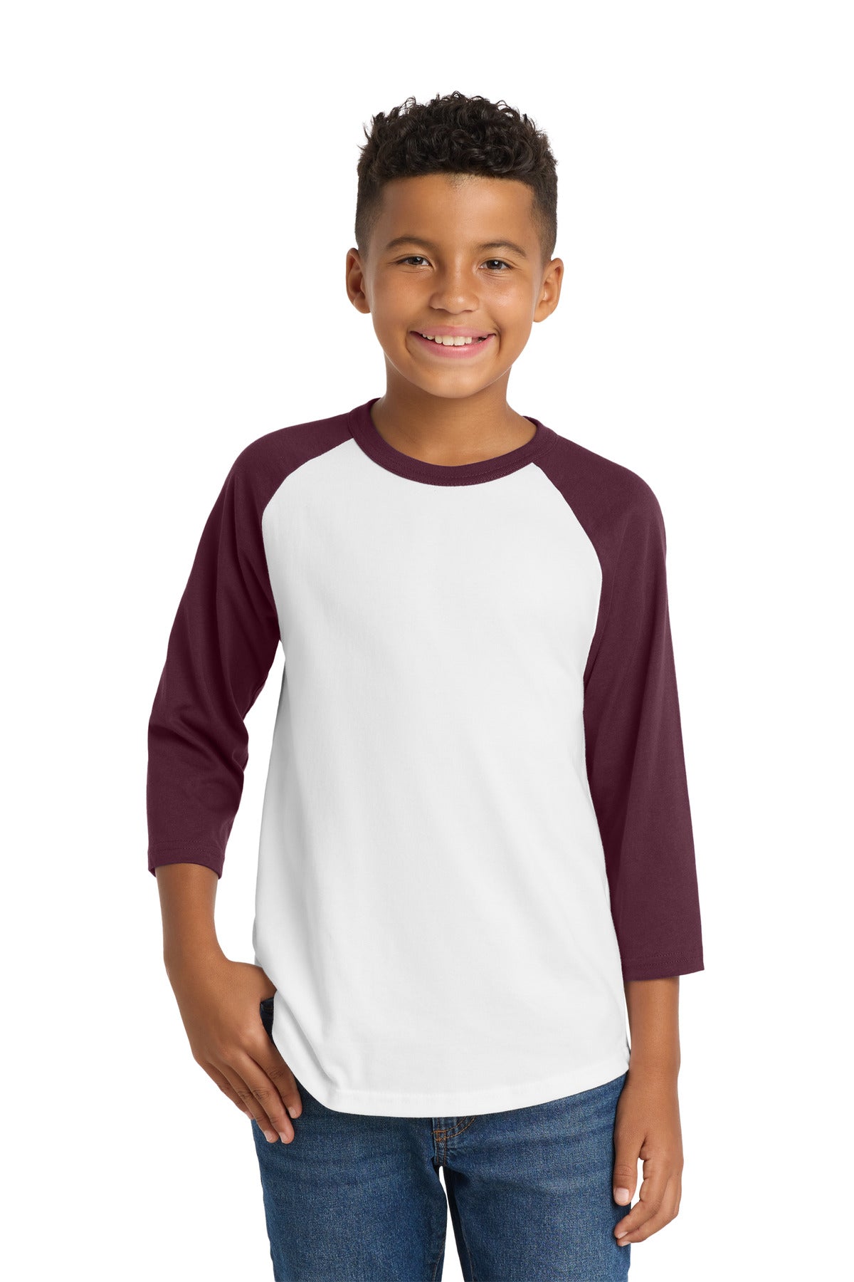 Custom Embroidery or DTF Print - Sport-Tek ® Youth Colorblock Raglan Jersey. YT200