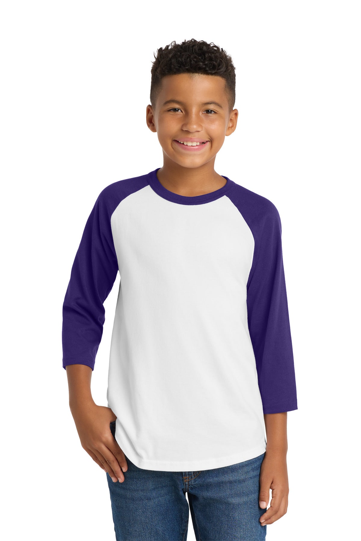 Custom Embroidery or DTF Print - Sport-Tek ® Youth Colorblock Raglan Jersey. YT200