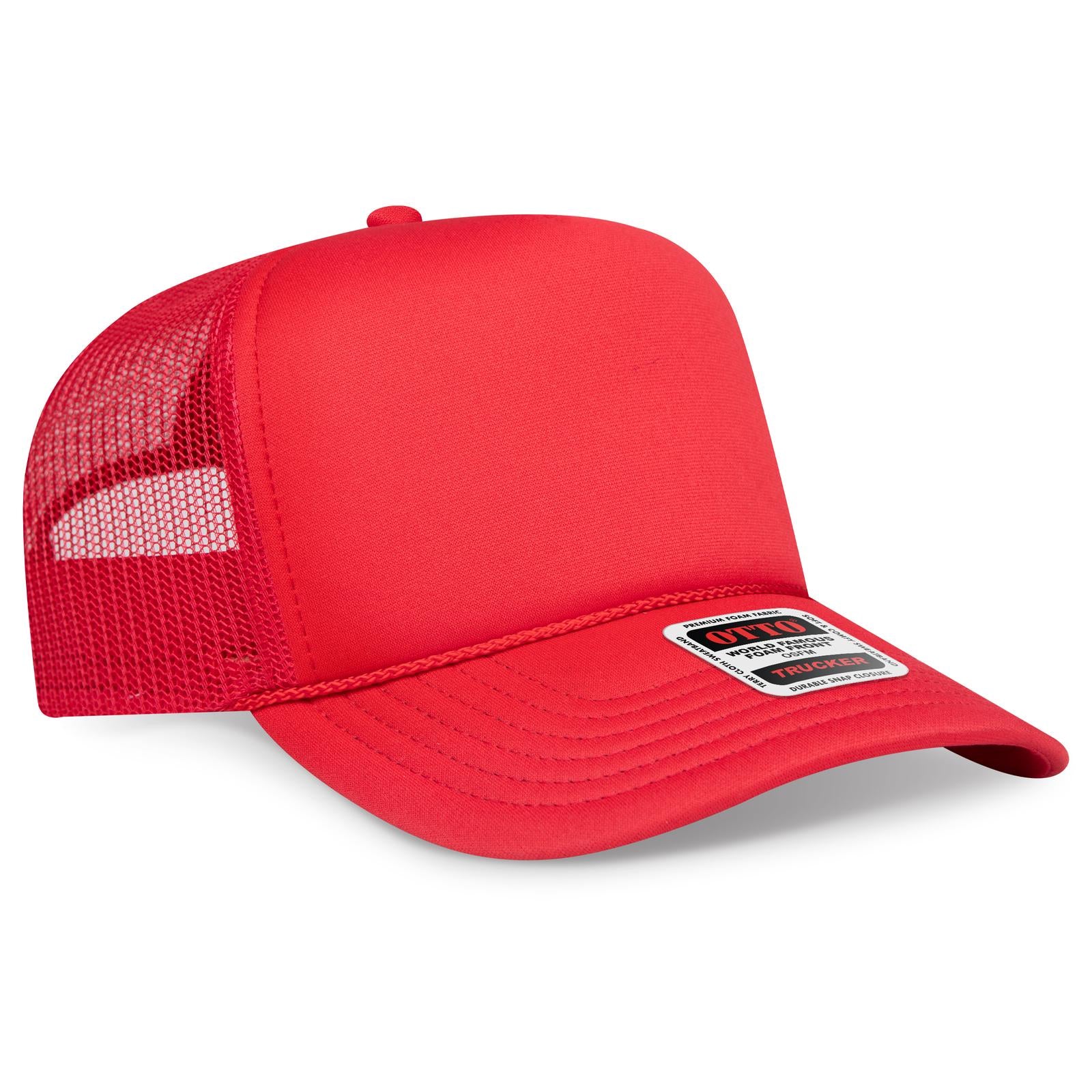 Custom Embroidered or DTF Printed - OTTO CAP® 5 Panel High Crown Mesh Back Trucker Hat