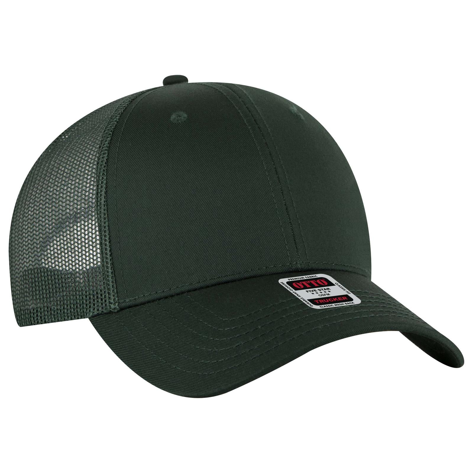 Custom Embroidered - OTTO CAP 6 Panel Low Profile Mesh Back Trucker Hat