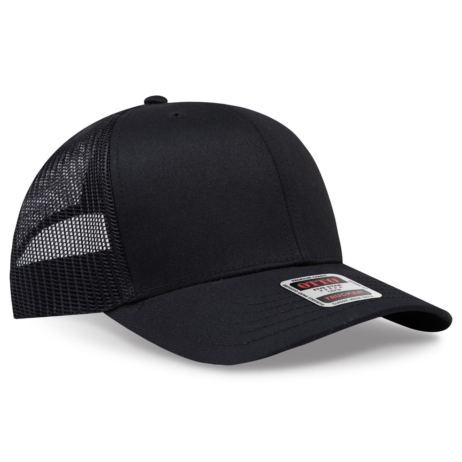 Custom Embroidered or DTF Printed - OTTO CAP® 6 Panel Mid Profile Mesh Back Trucker Hat