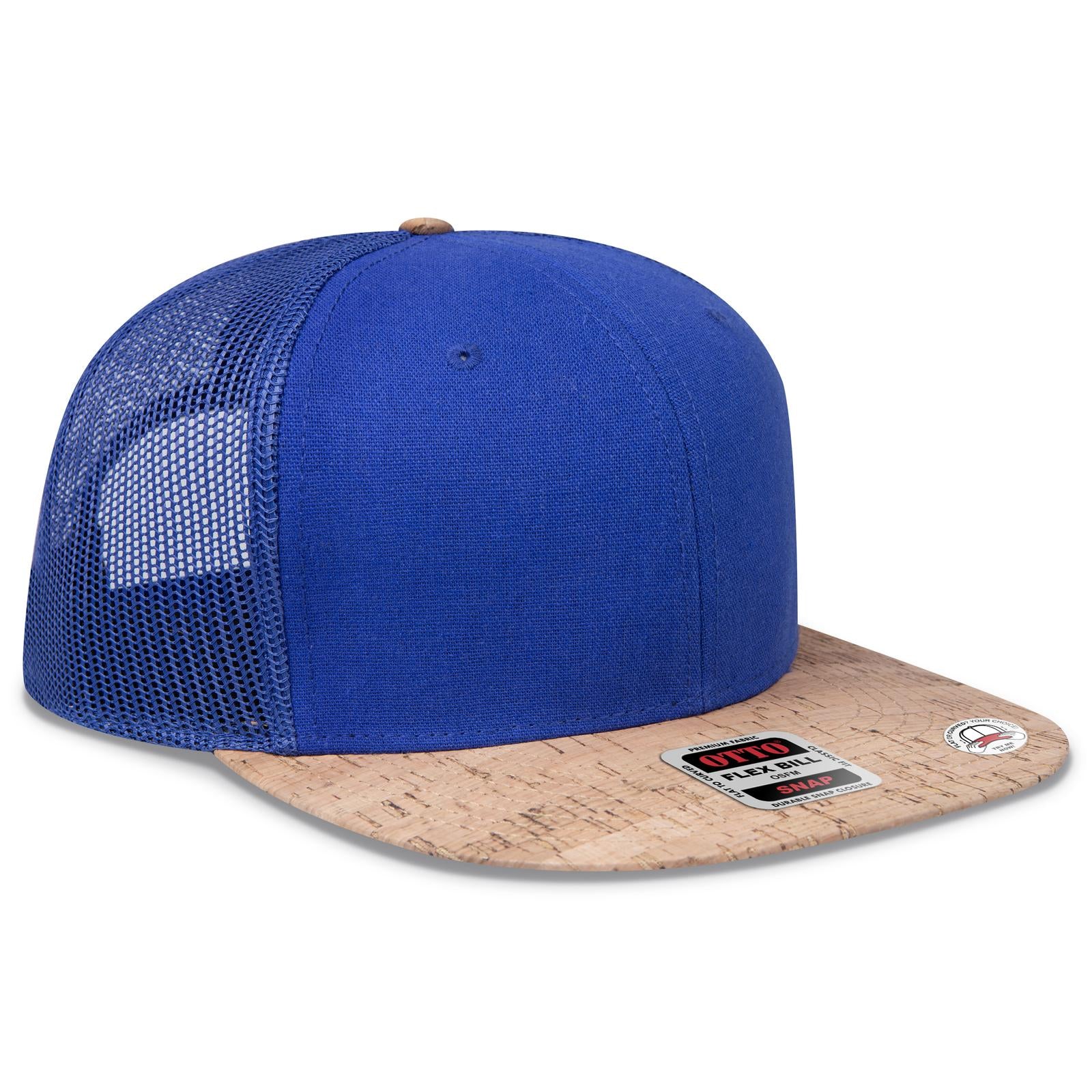 Custom Embroidered or DTF Printed - OTTO CAP® OTTO SNAP 6 Panel Pro Style Mesh Back Trucker Snapback Hat