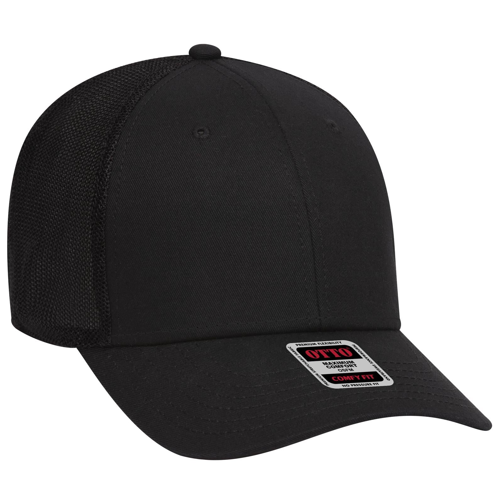 Custom Embroidered or DTF Printed - OTTO CAP® OTTO COMFY FIT® 6 Panel Low Profile Mesh Back Trucker Hat