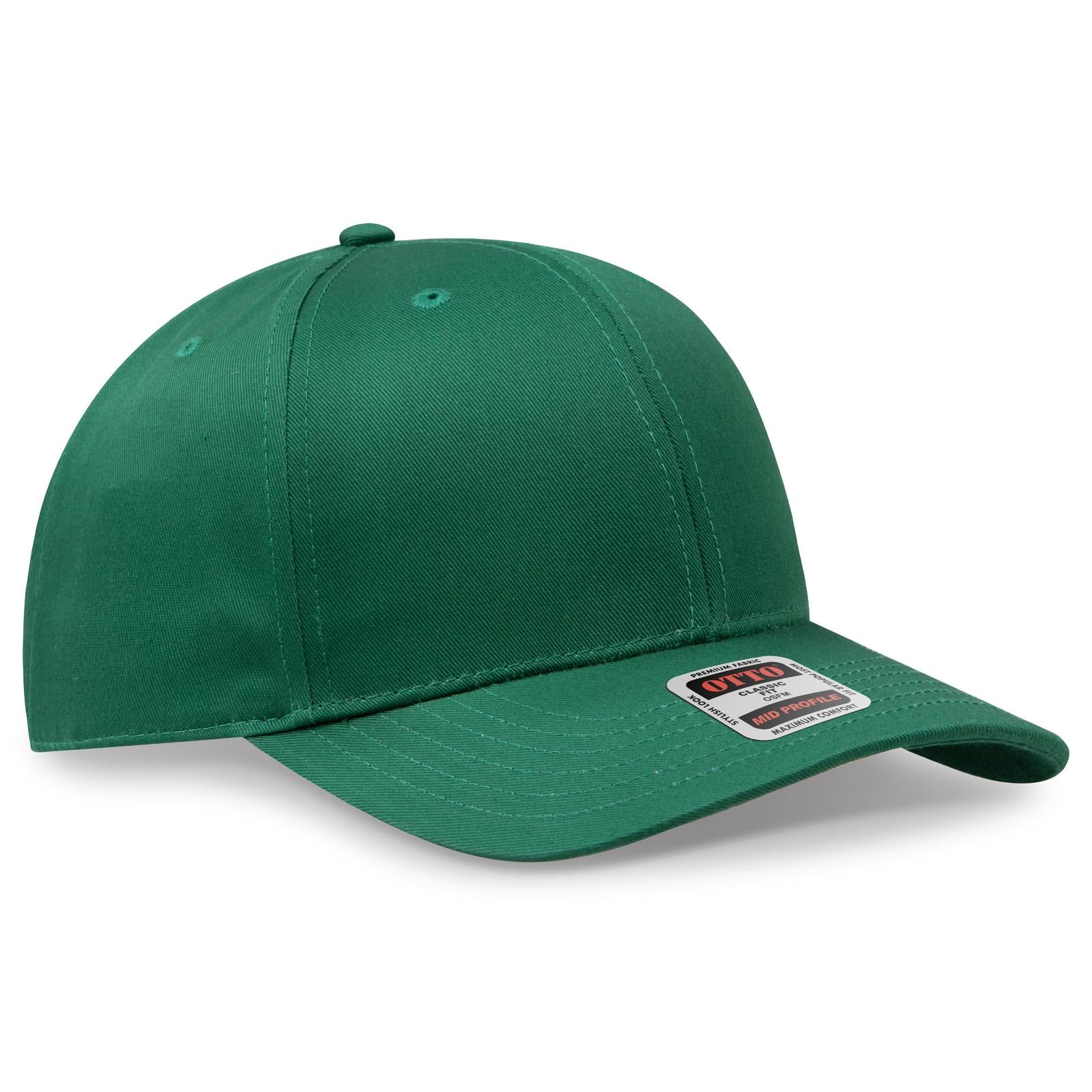 Custom Embroidered or DTF Printed - OTTO CAP® 6 Panel Mid Profile Baseball Cap