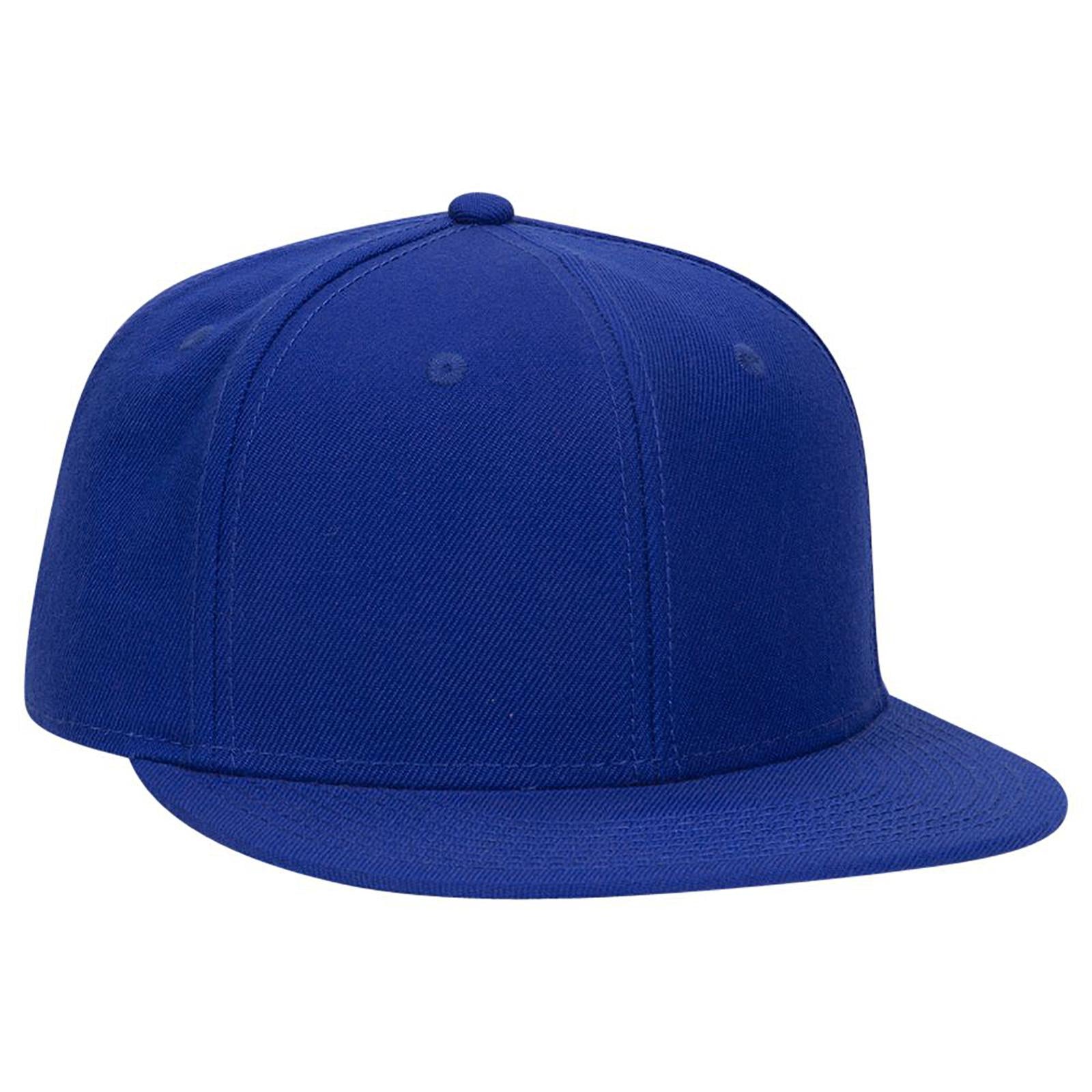 Custom Embroidered or DTF Printed - OTTO CAP® OTTO FIT® 6 Panel Pro Profile Flat Visor Baseball Cap