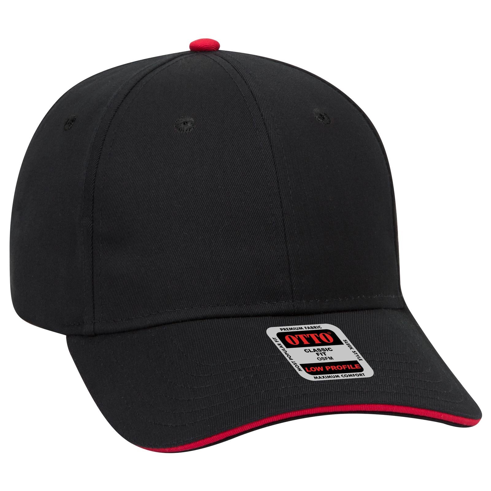 Custom Embroidered or DTF Printed - OTTO CAP® 6 Panel Low Profile Baseball Cap