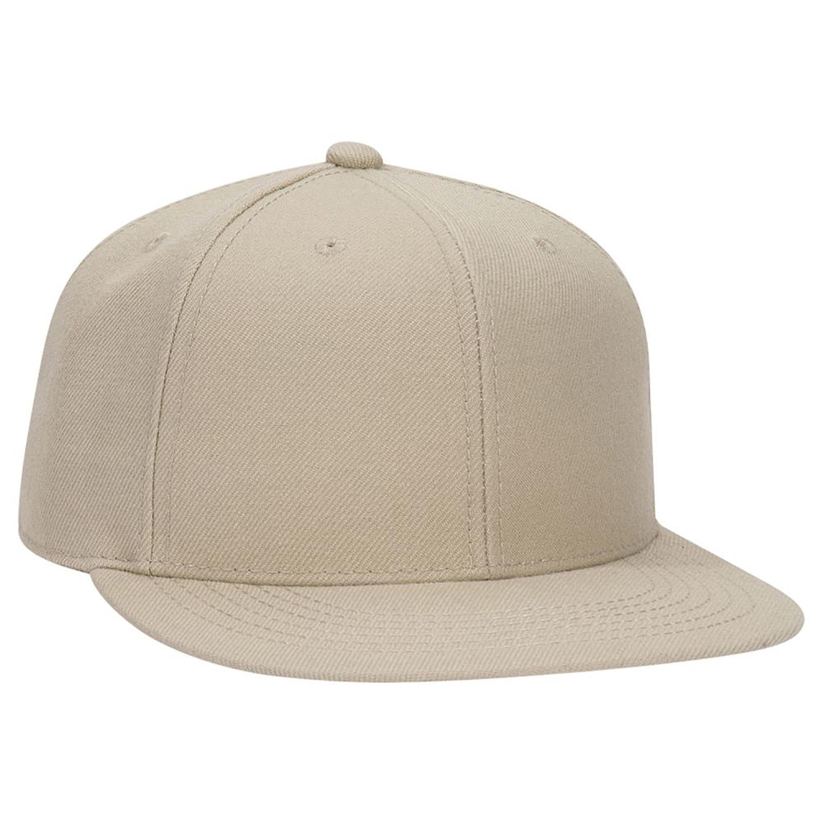 Custom Embroidered or DTF Printed - OTTO CAP® OTTO FIT® 6 Panel Pro Profile Flat Visor Baseball Cap