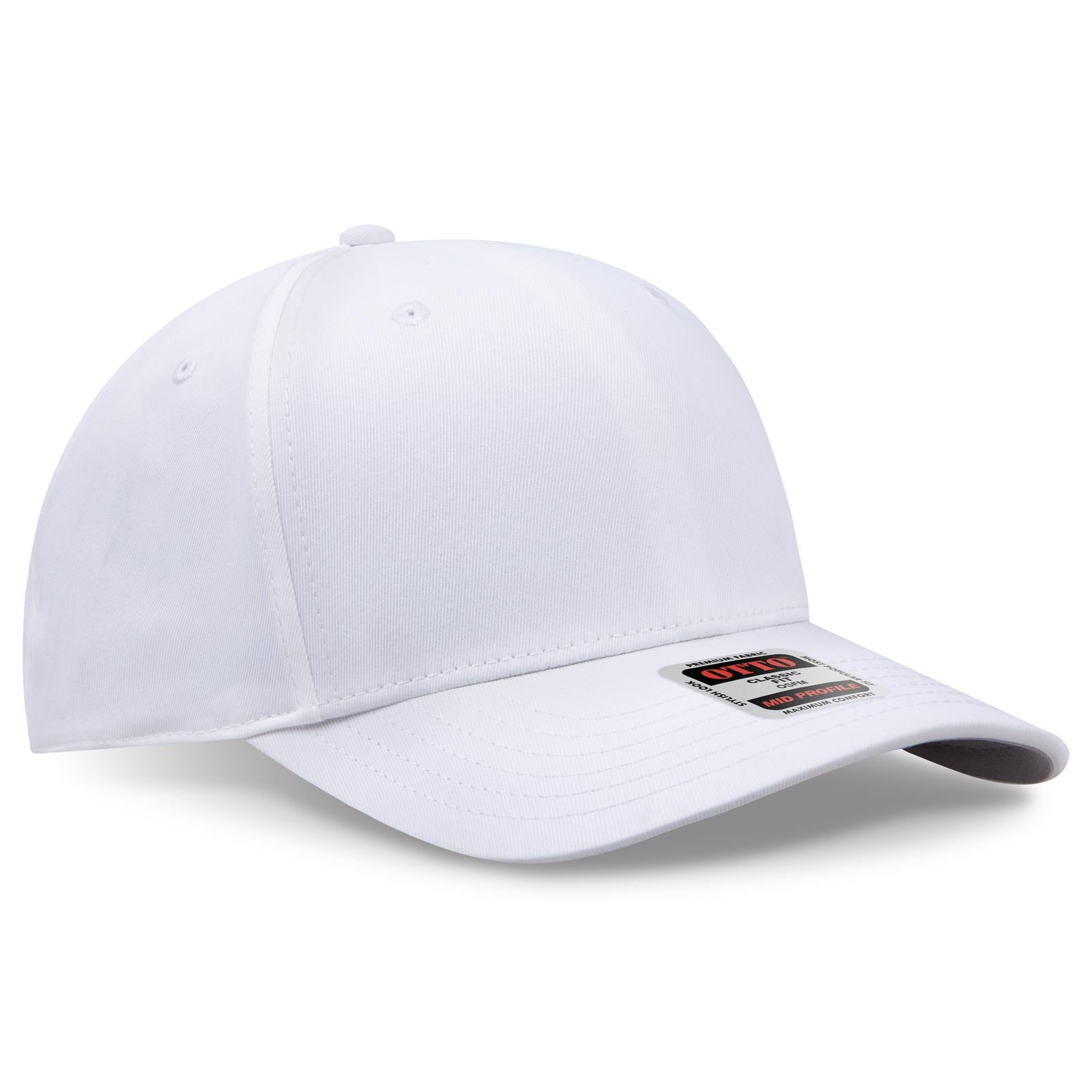 Custom Embroidered or DTF Printed - OTTO CAP® Seamless 6 Panel Mid Profile Baseball Cap