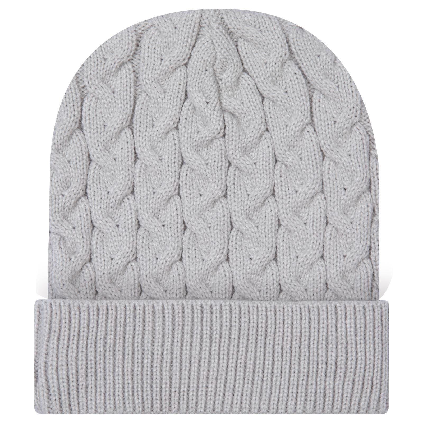 Custom Embroidered or DTF Printed - OTTO CAP® 12" Cable Knit Beanie w/ Rib Knit Cuff