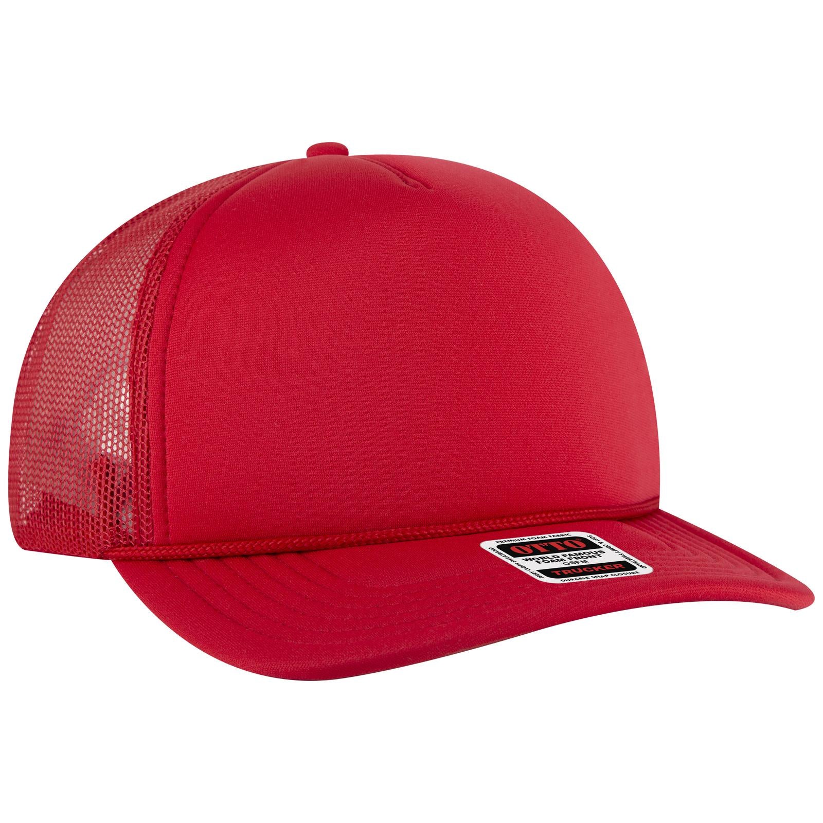 Custom Embroidered or DTF Printed - OTTO CAP® 5 Panel High Crown Mesh Back Trucker Hat