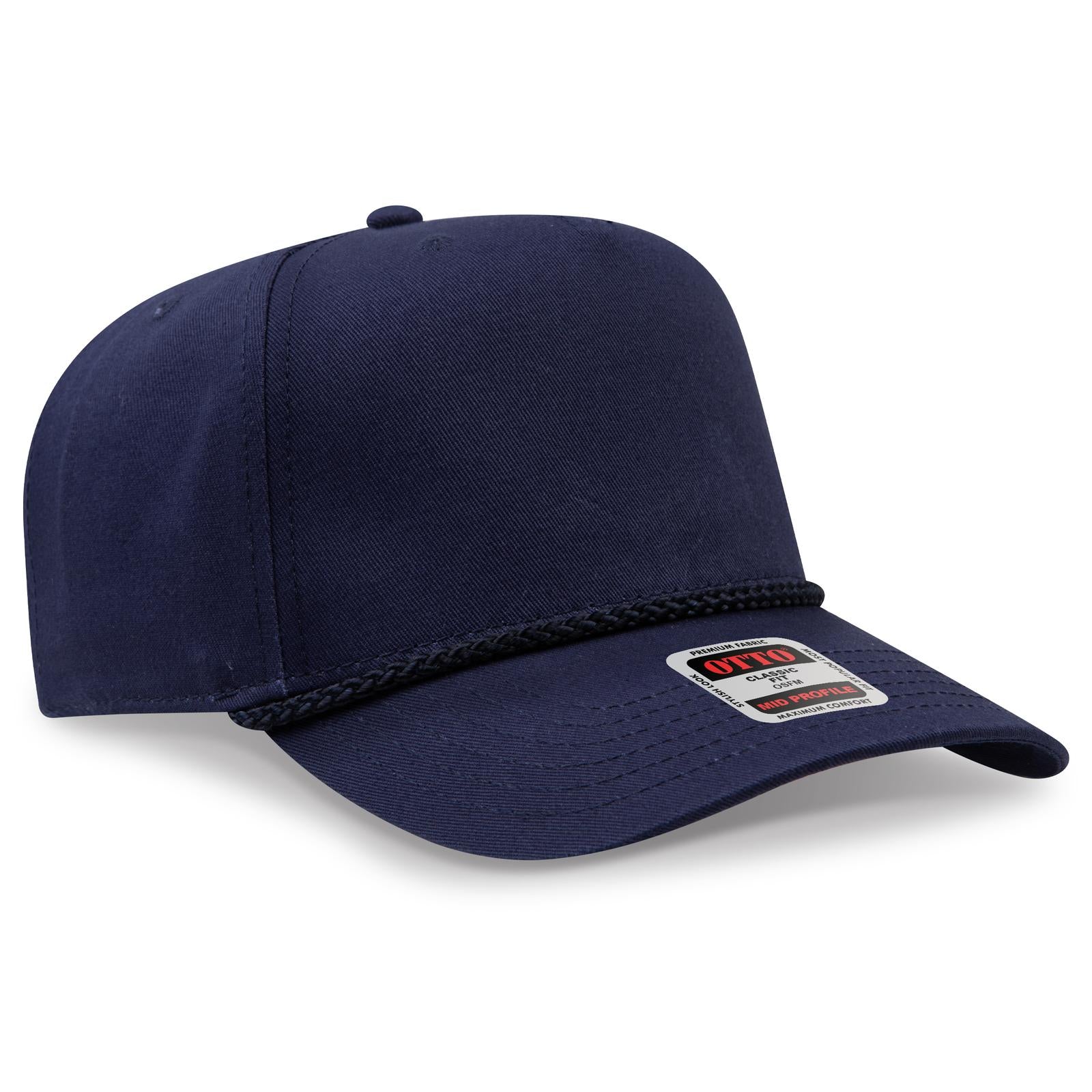 Custom Embroidered or DTF Printed - OTTO CAP® 5 Panel Mid Profile Baseball Cap