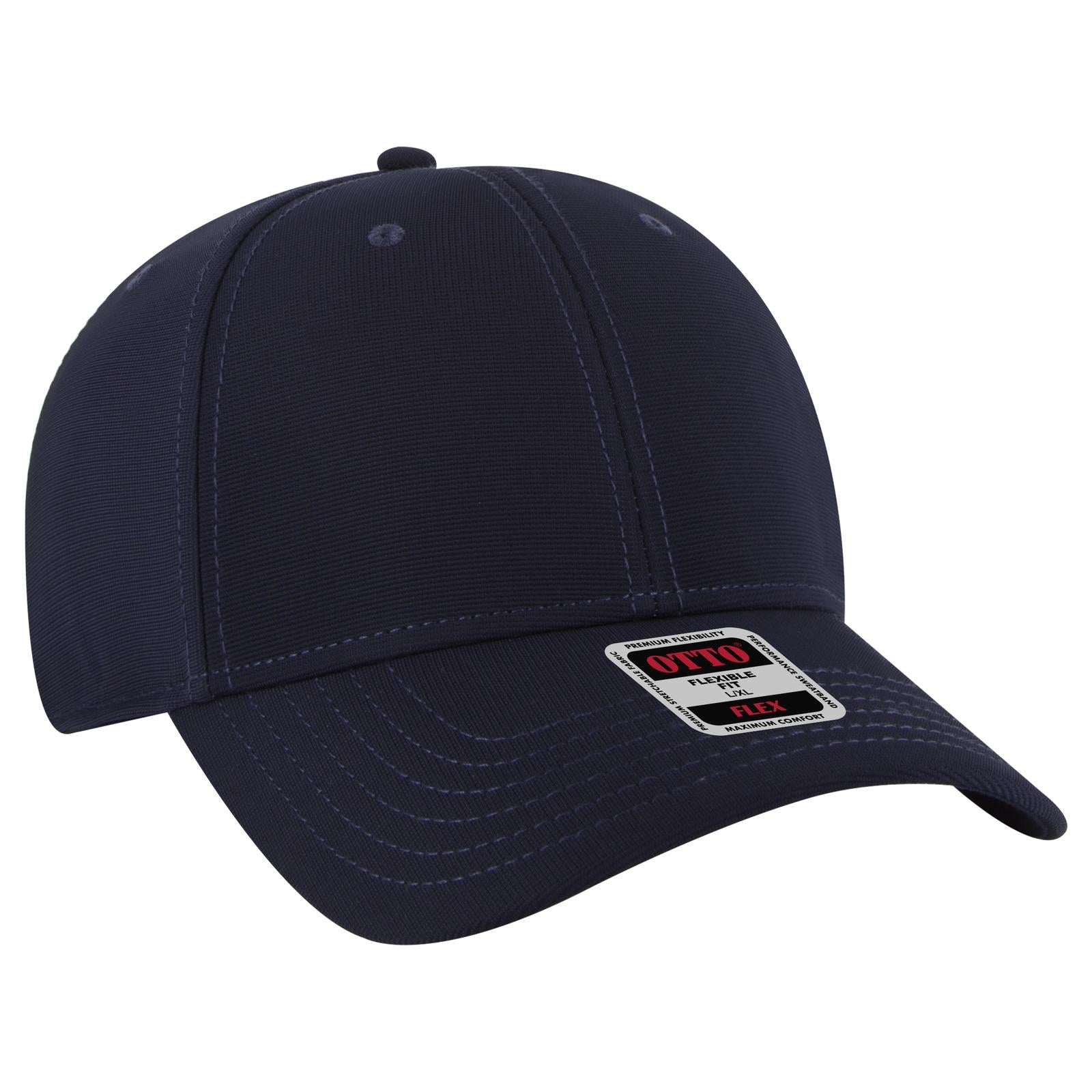 Custom Embroidered or DTF Printed - OTTO CAP® OTTO FLEX® Fitted 6 Panel Low Profile Baseball Cap