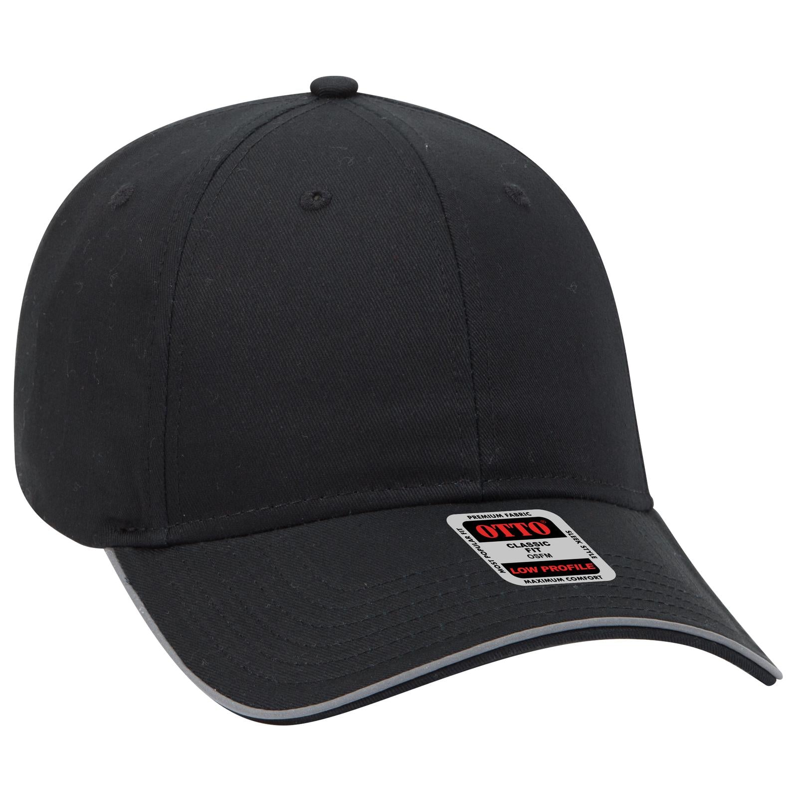 Custom Embroidered or DTF Printed - OTTO CAP® Reflective 6 Panel Low Profile Baseball Cap