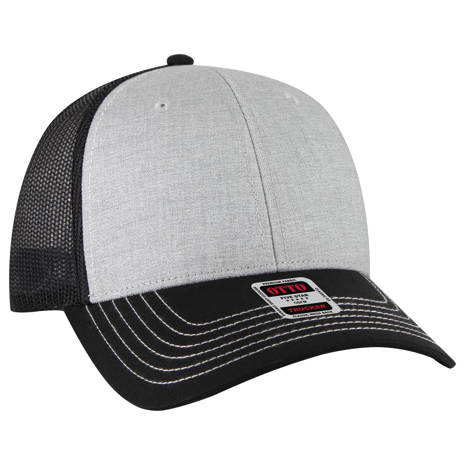 Custom Embroidered - OTTO CAP 6 Panel Low Profile Mesh Back Trucker Hat