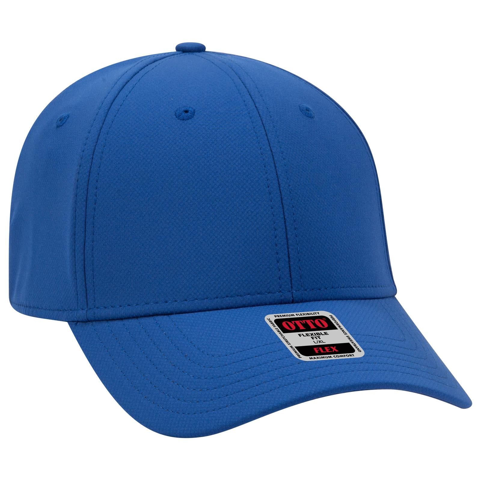 Custom Embroidered or DTF Printed - OTTO CAP® OTTO FLEX® Fitted UPF 50+ 6 Panel Low Profile Baseball Cap