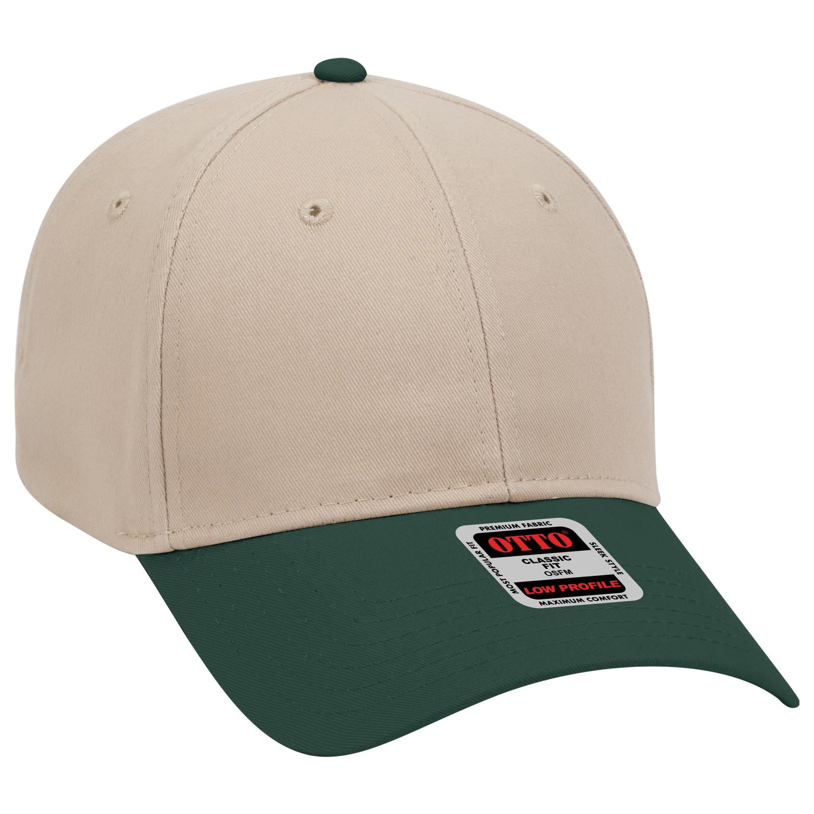 Custom Embroidered or DTF Printed - OTTO CAP® 6 Panel Low Profile Baseball Cap