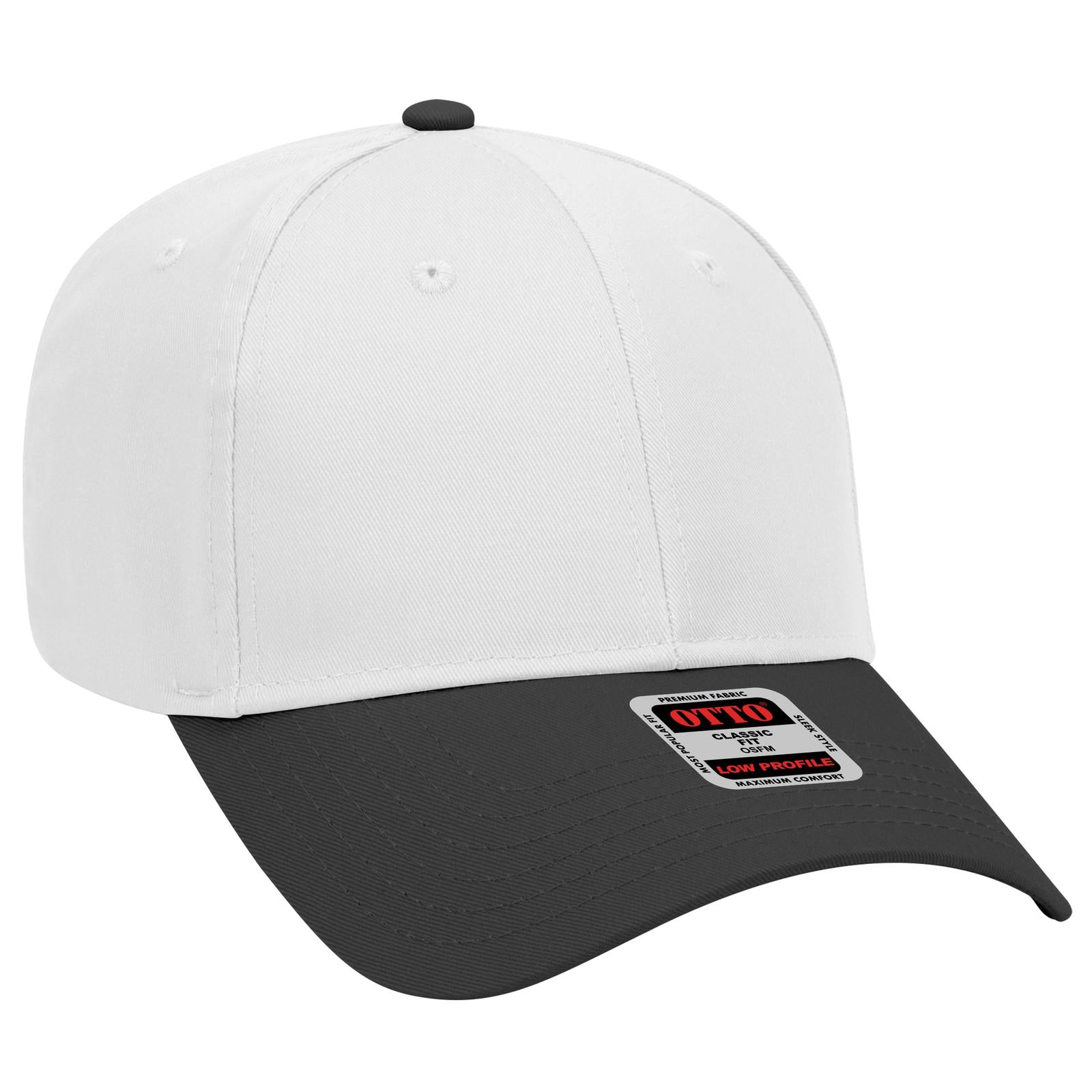 Custom Embroidered or DTF Printed - OTTO CAP® 6 Panel Low Profile Baseball Cap