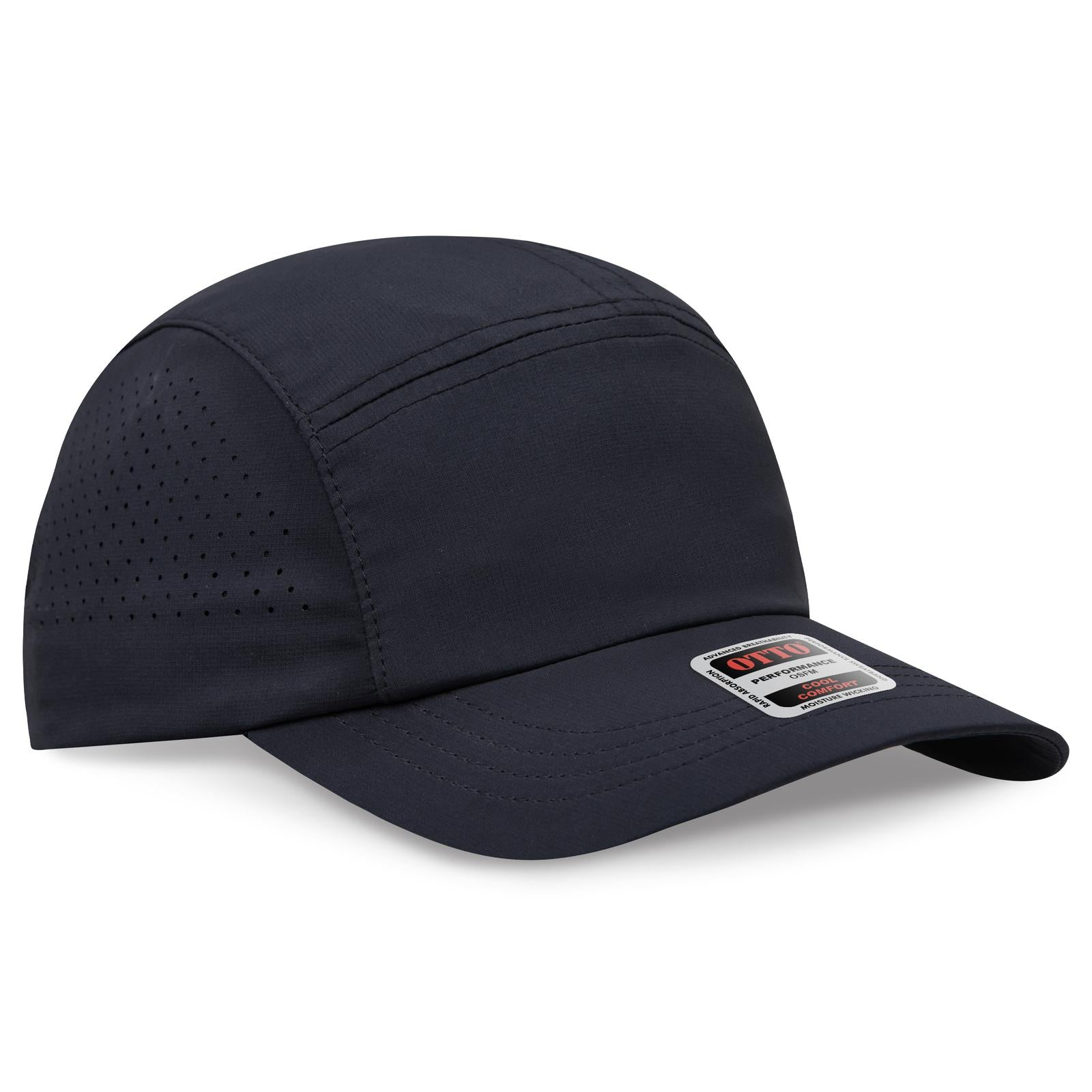 Custom Embroidered or DTF Printed - OTTO CAP® 5 Panel Running Hat w/ Elastic Soft Visor