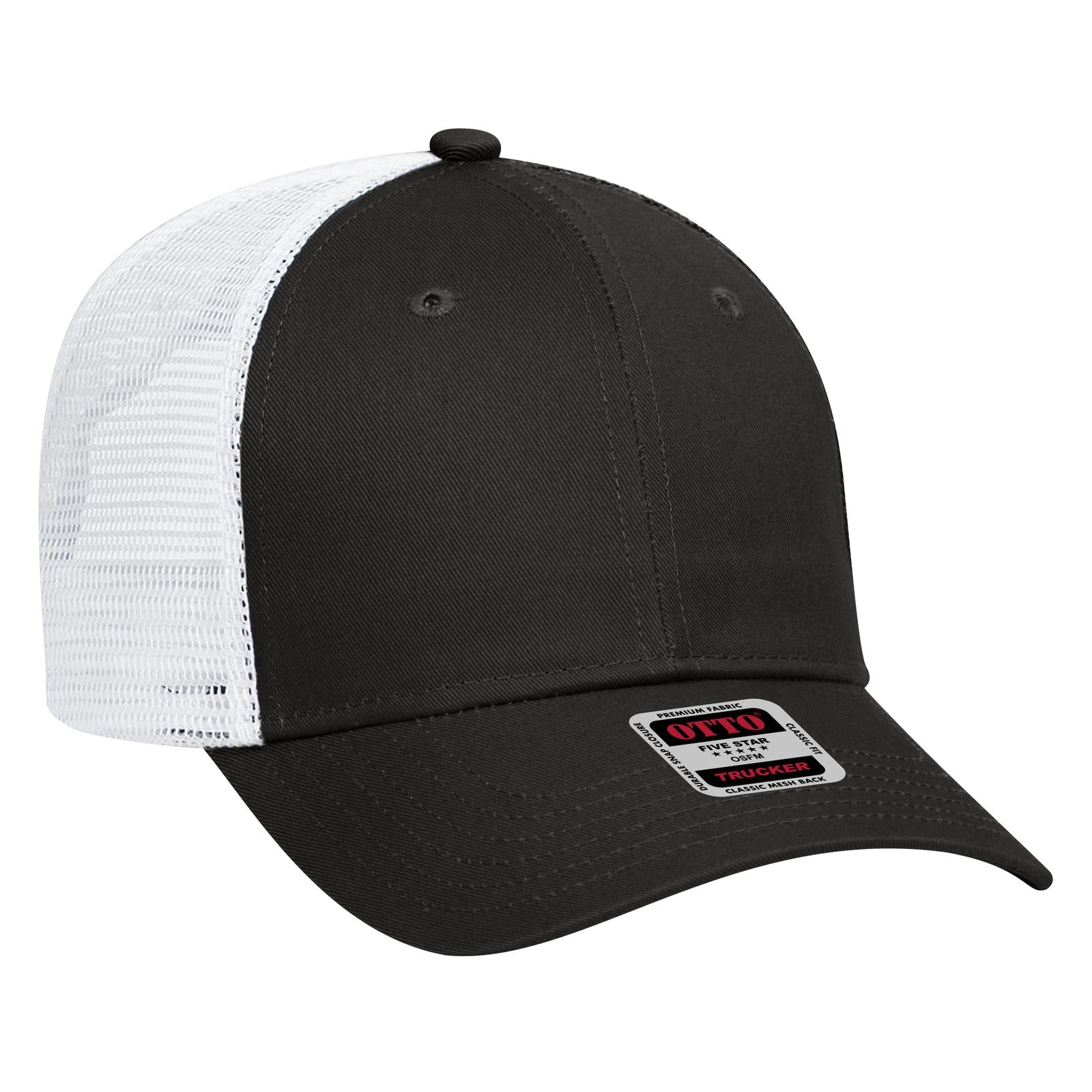 Custom Embroidered or DTF Printed - OTTO CAP® 6 Panel Low Profile Mesh Back Trucker Hat