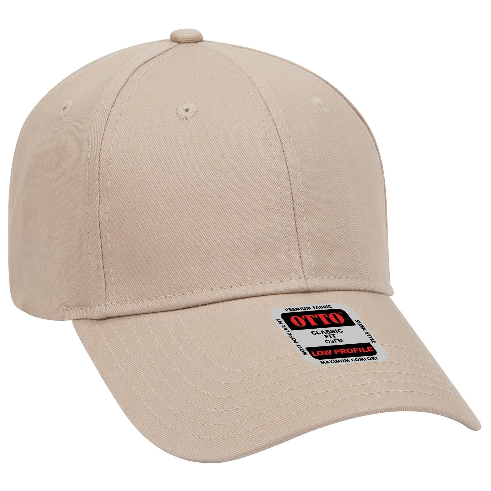 Custom Embroidered or DTF Printed - OTTO CAP® 6 Panel Low Profile Baseball Cap