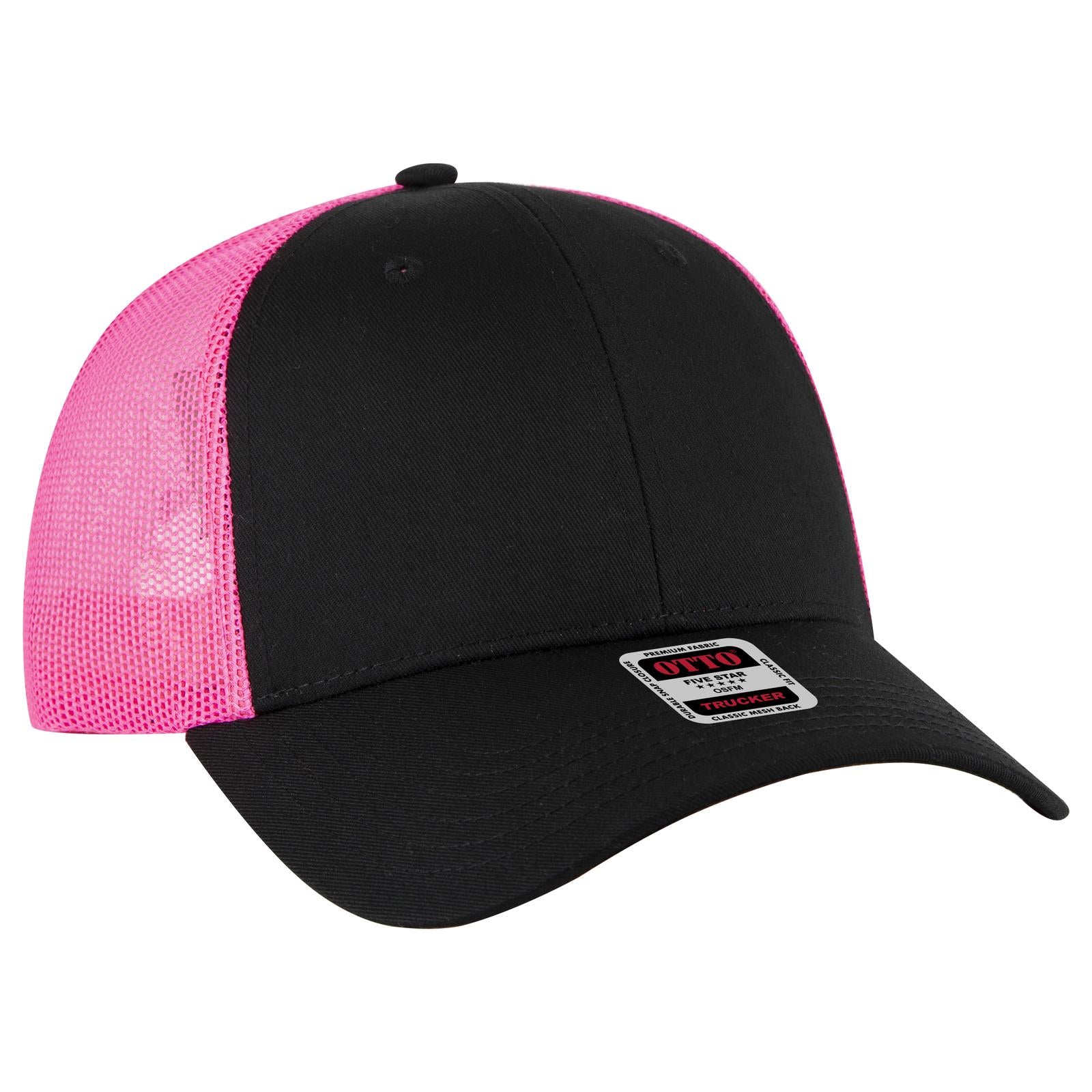 Custom Embroidered or DTF Printed - OTTO CAP® 6 Panel Low Profile Mesh Back Trucker Hat