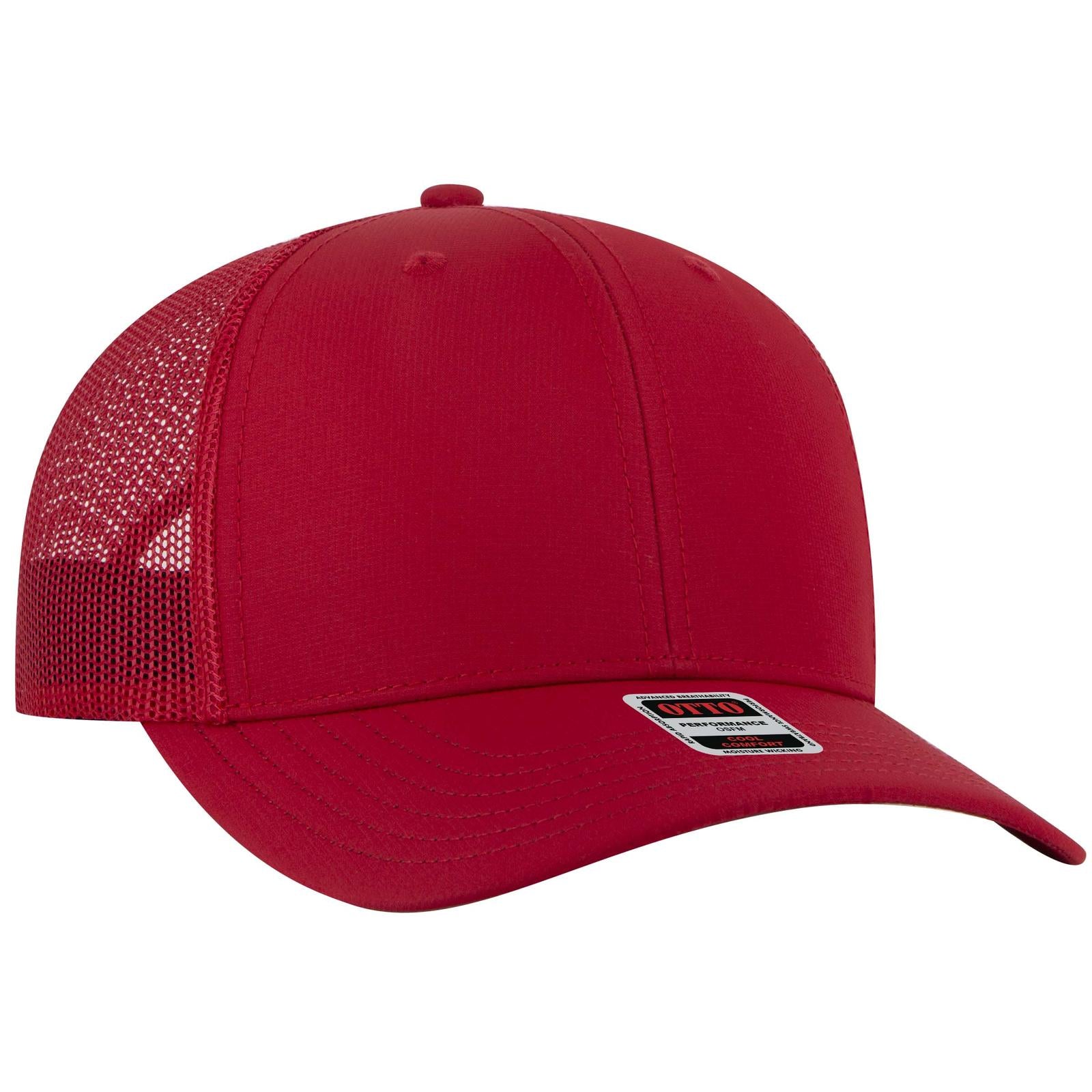 Custom Embroidered or DTF Printed - OTTO CAP® 6 Panel Mid Profile Mesh Back Trucker Hat