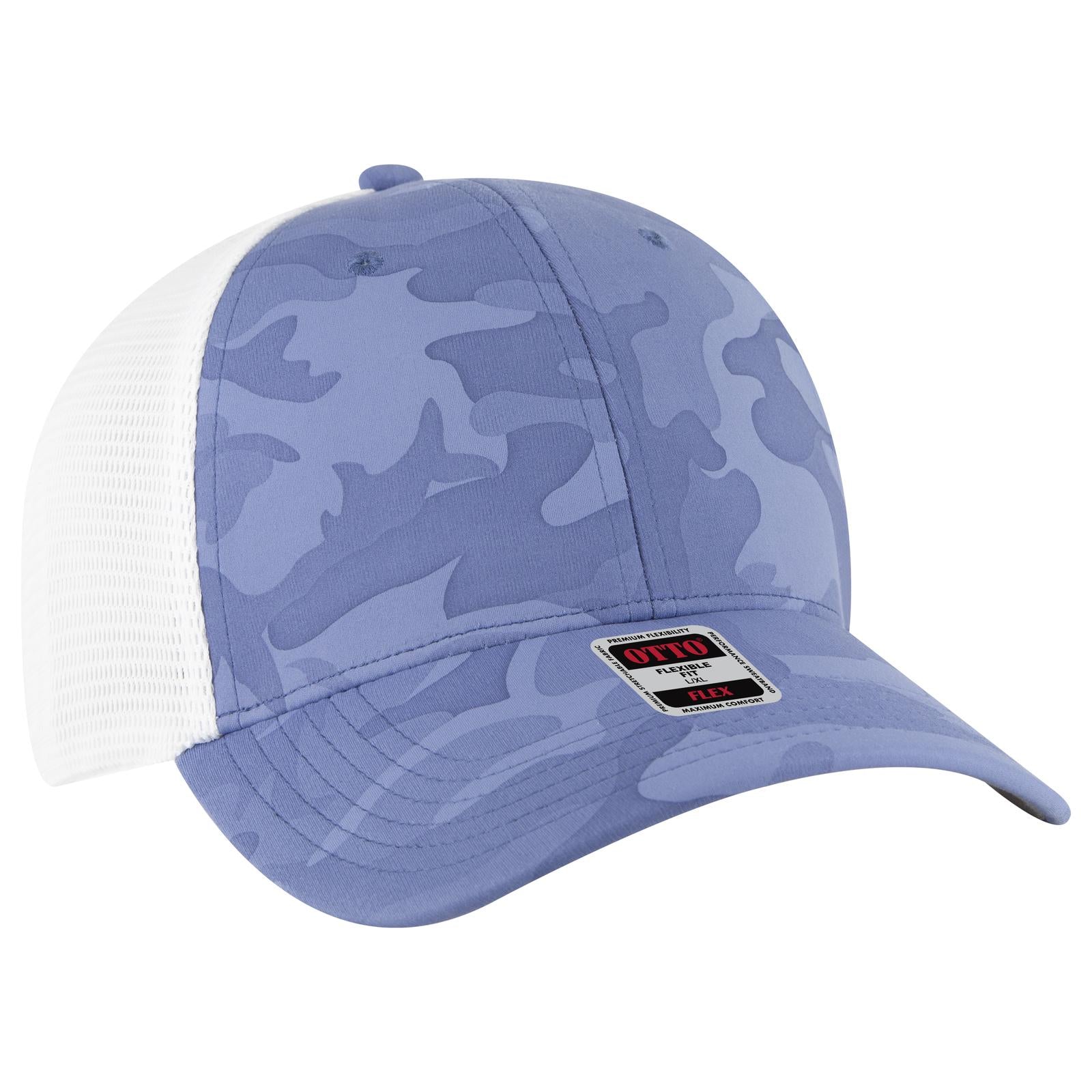Custom Embroidered or DTF Printed - OTTO CAP® OTTO FLEX® Fitted 6 Panel Low Profile Mesh Back Trucker Hat
