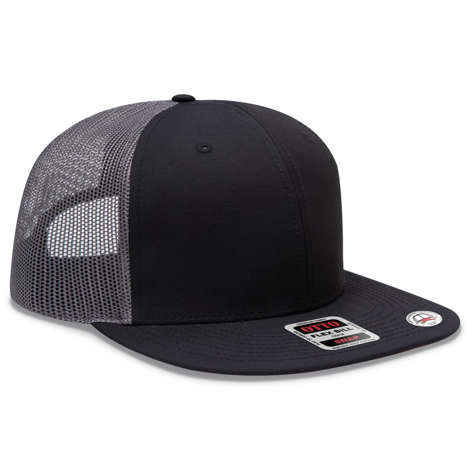 Custom Embroidered or DTF Printed - OTTO CAP® OTTO SNAP 6 Panel Pro Style Mesh Back Trucker Snapback Hat
