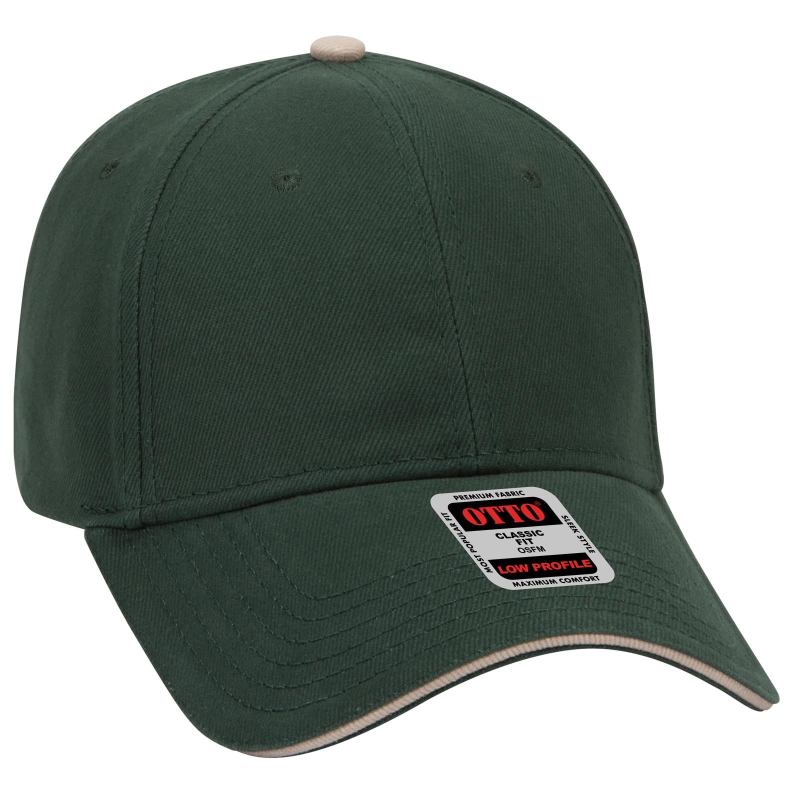 Custom Embroidered or DTF Printed - OTTO CAP® 6 Panel Low Profile Baseball Cap