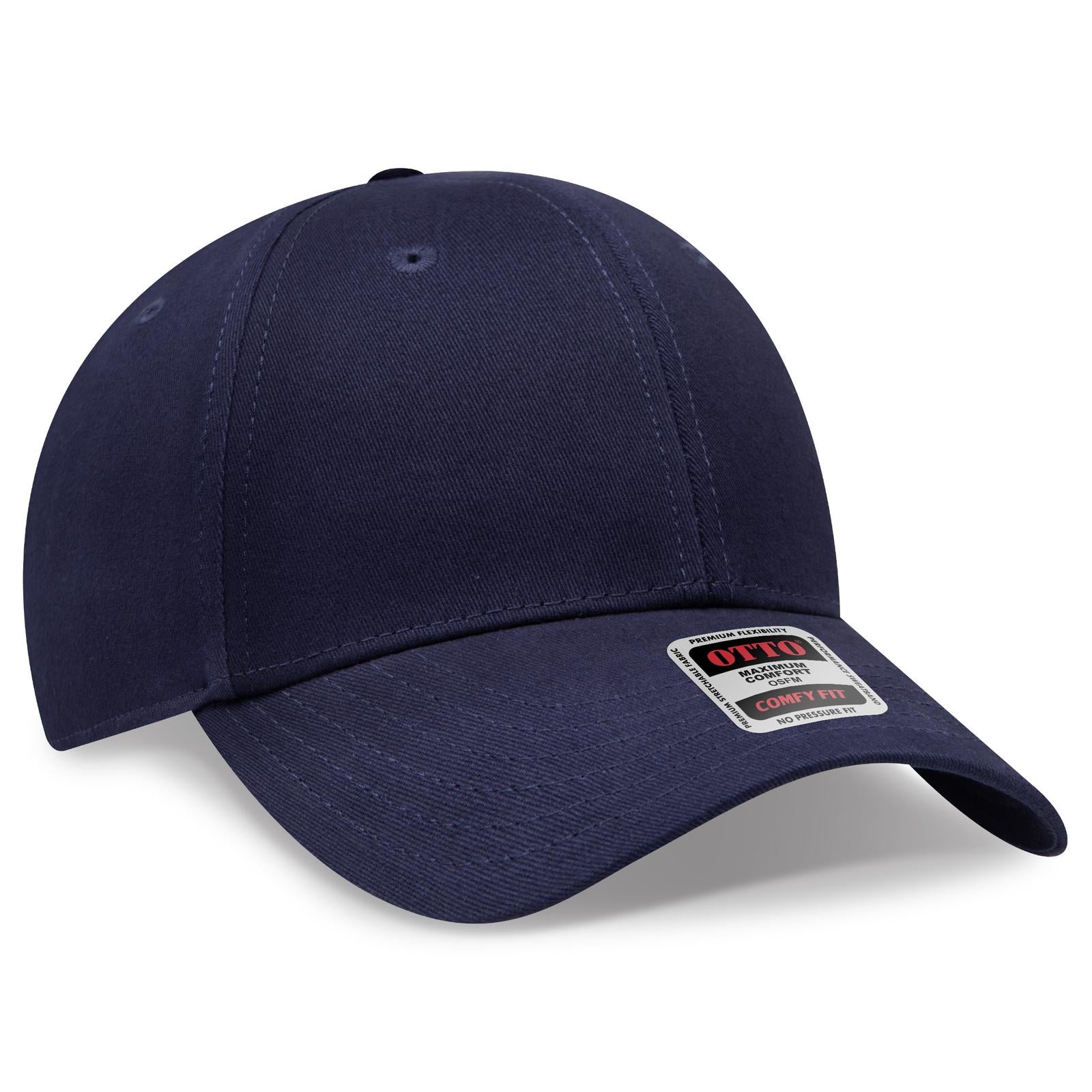 Custom Embroidered or DTF Printed - OTTO CAP® OTTO COMFY FIT® 6 Panel Low Profile Baseball Cap