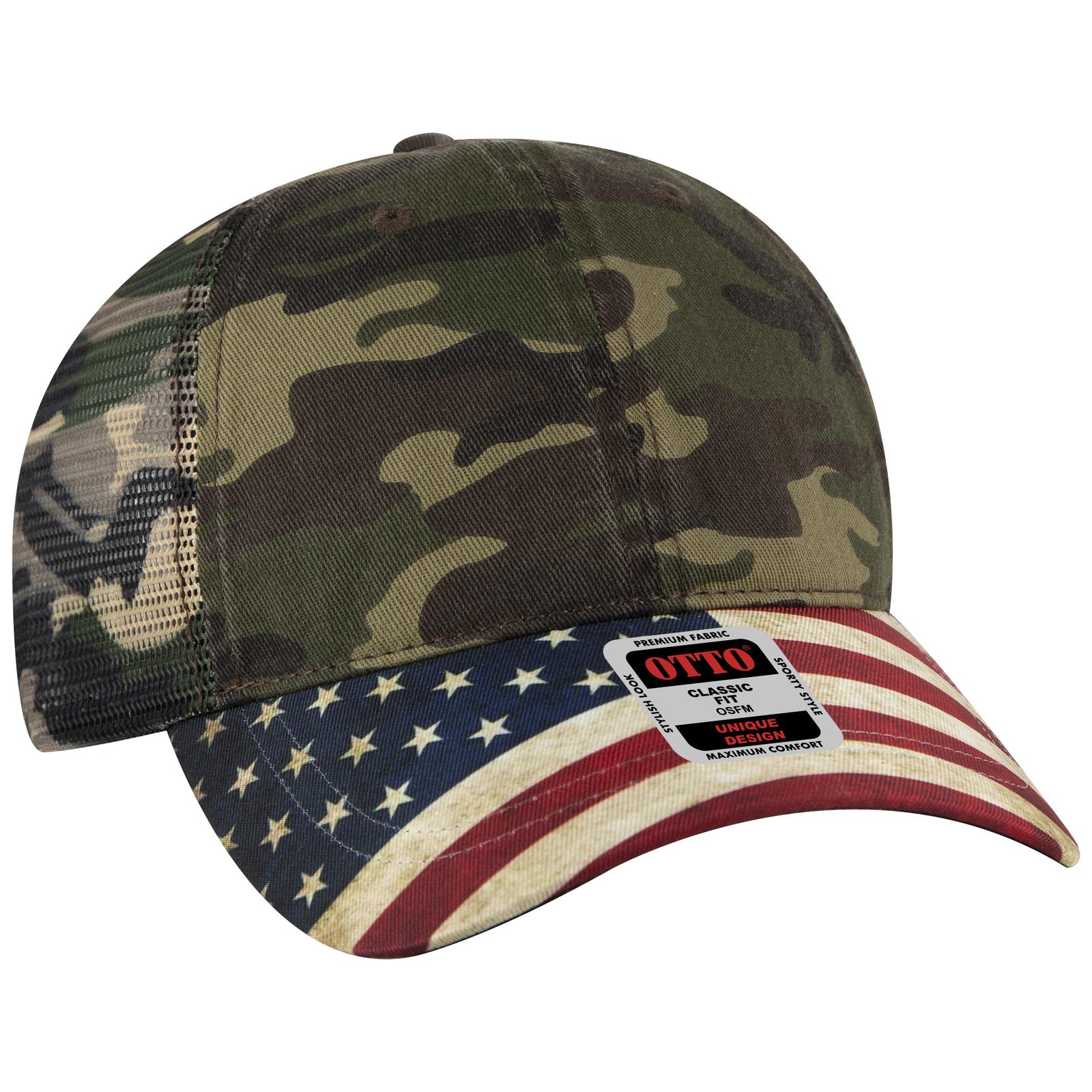 Custom Embroidered or DTF Printed - OTTO CAP® 6 Panel Low Profile Mesh Back Trucker Dad Hat
