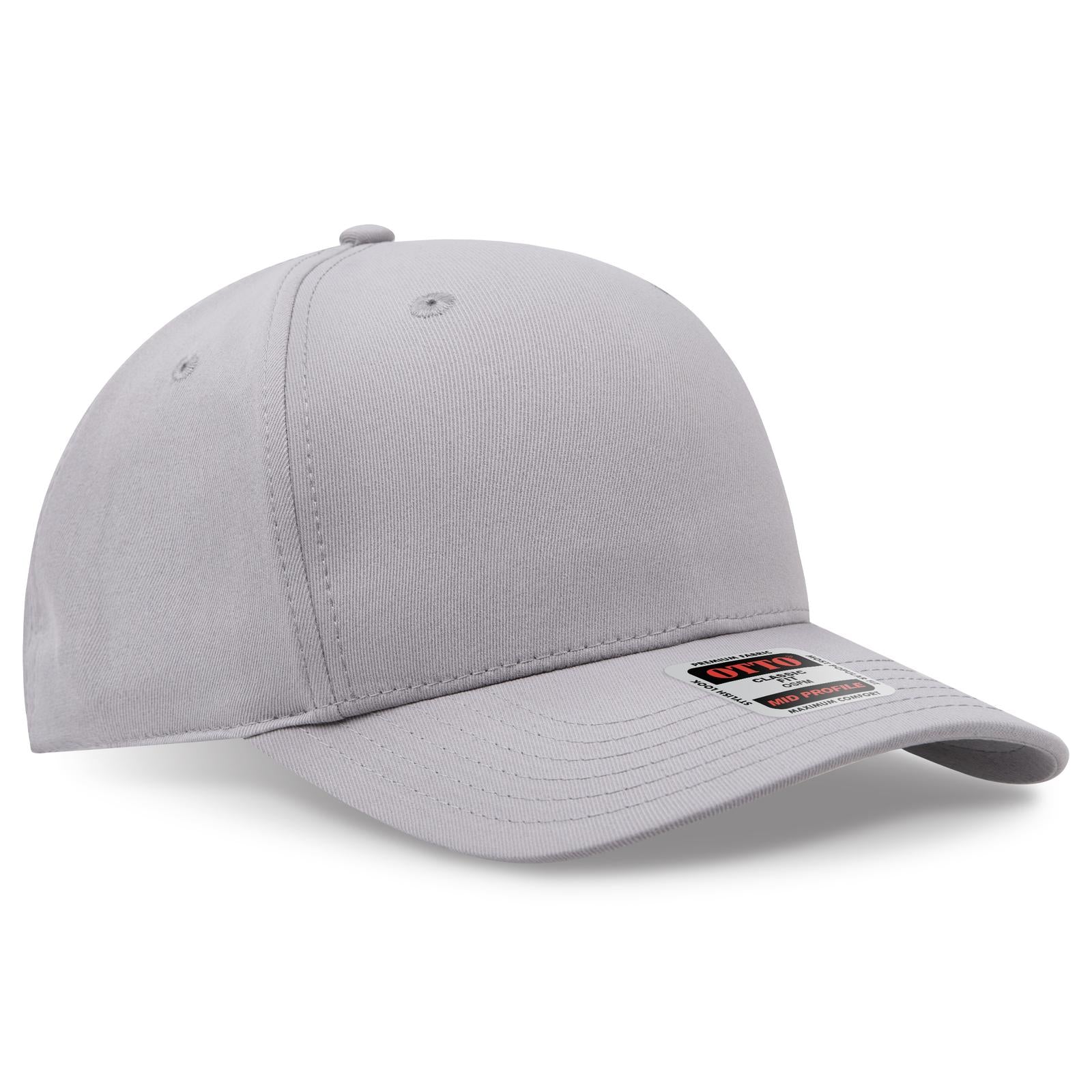 Custom Embroidered or DTF Printed - OTTO CAP® Seamless 6 Panel Mid Profile Baseball Cap