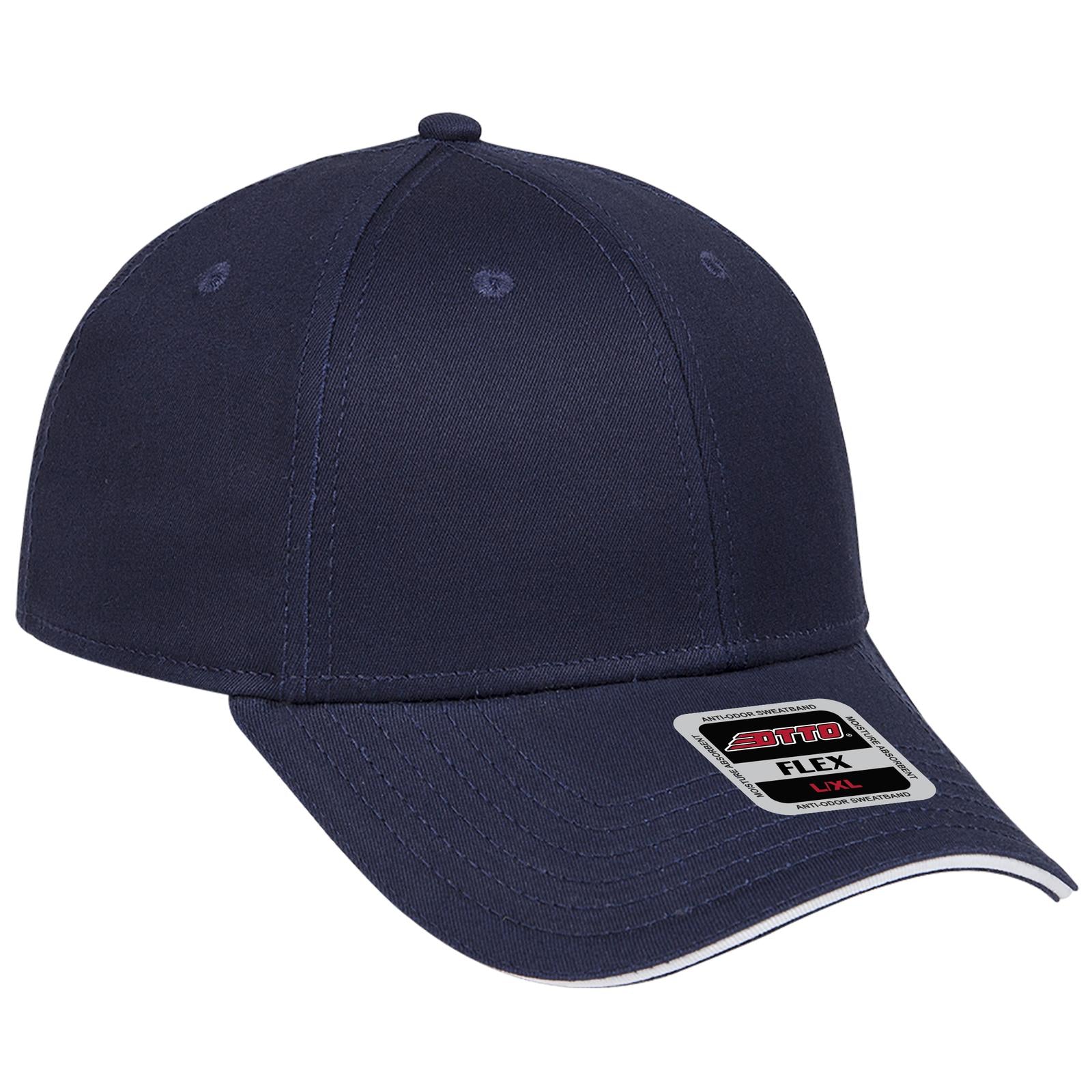 Custom Embroidered or DTF Printed - OTTO CAP® OTTO FLEX® Fitted 6 Panel Low Profile Baseball Cap