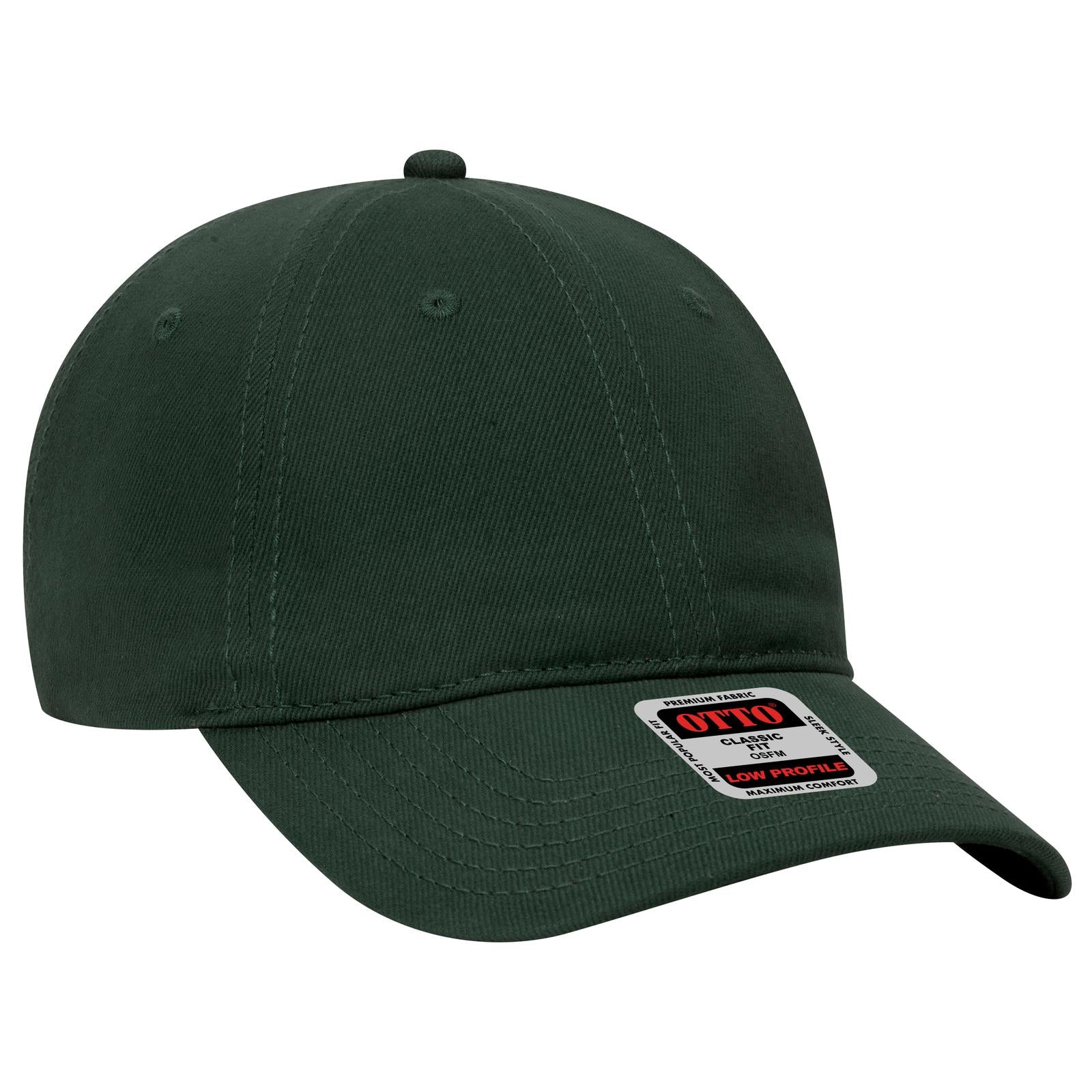 Custom Embroidered or DTF Printed - OTTO CAP® 6 Panel Low Profile Baseball Cap
