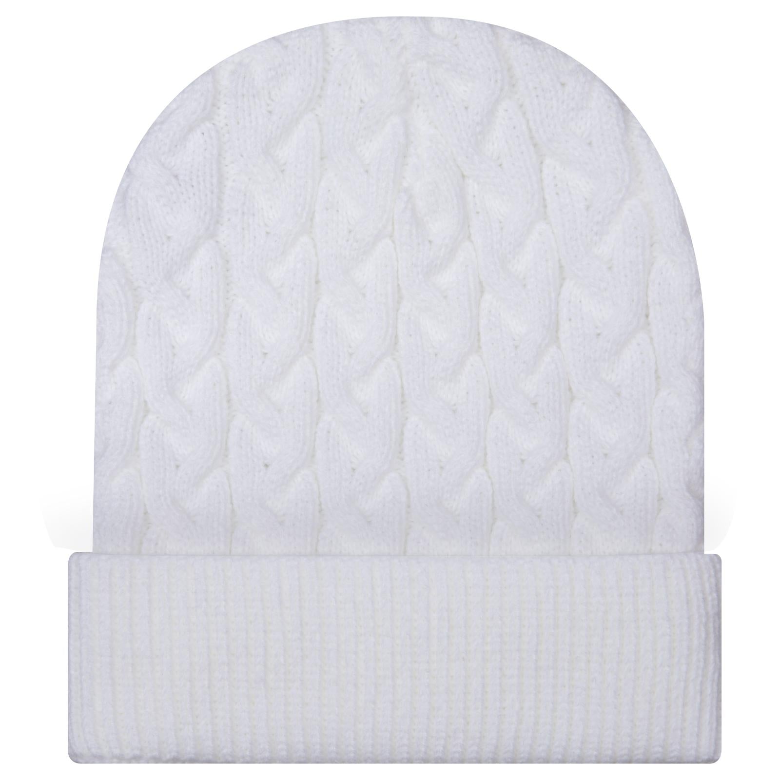 Custom Embroidered or DTF Printed - OTTO CAP® 12" Cable Knit Beanie w/ Rib Knit Cuff