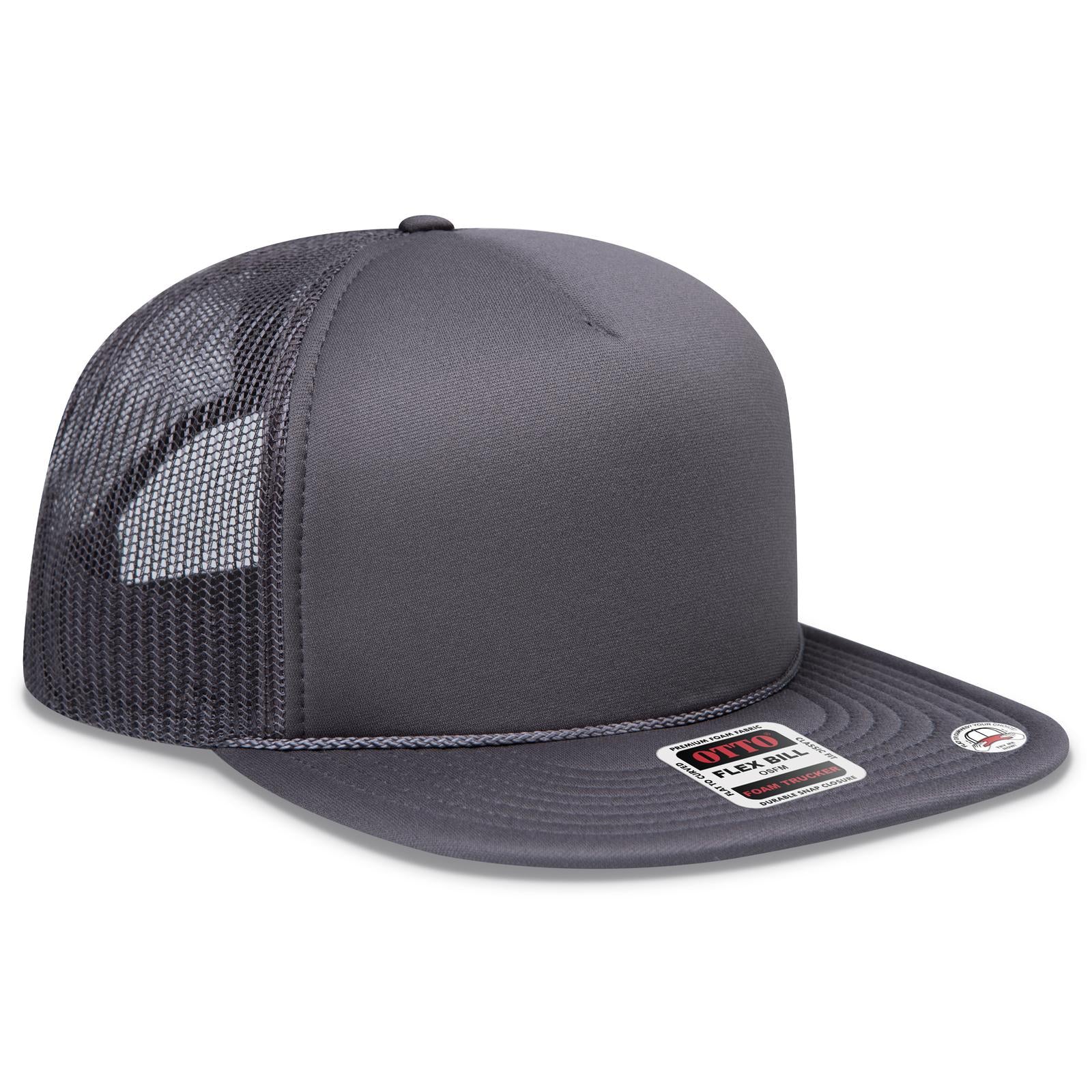 Custom Embroidered or DTF Printed - OTTO CAP® OTTO SNAP 5 Panel Pro Style Mesh Back Trucker Snapback Hat